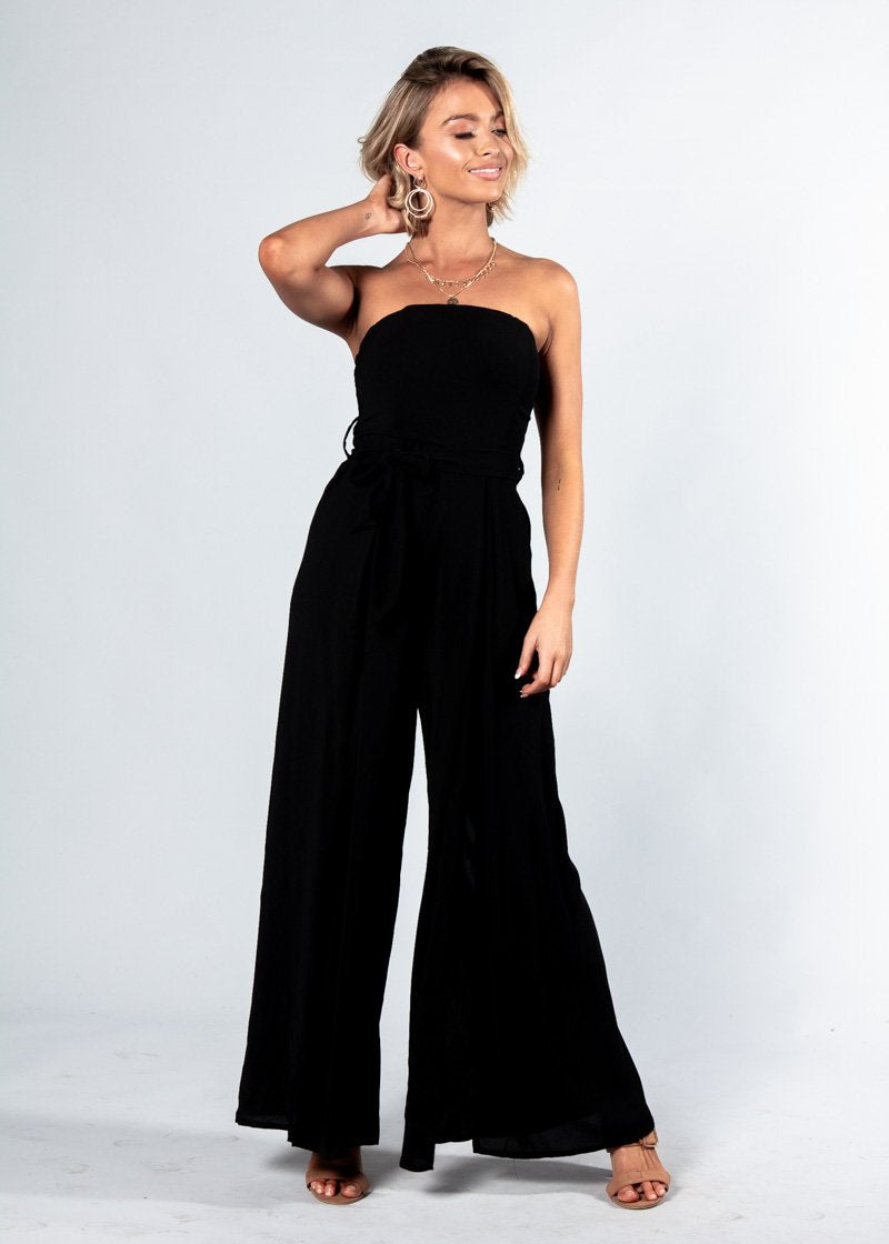 Guilt Free Strapless Pantsuit - Black