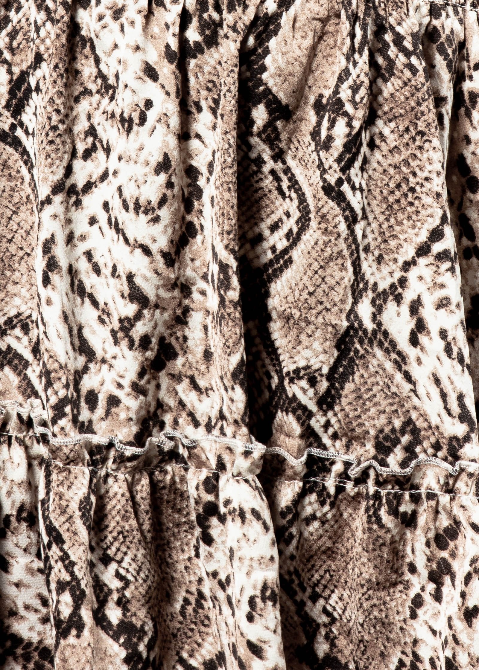 Keeping Secrets Off Shoulder Dress - Snake