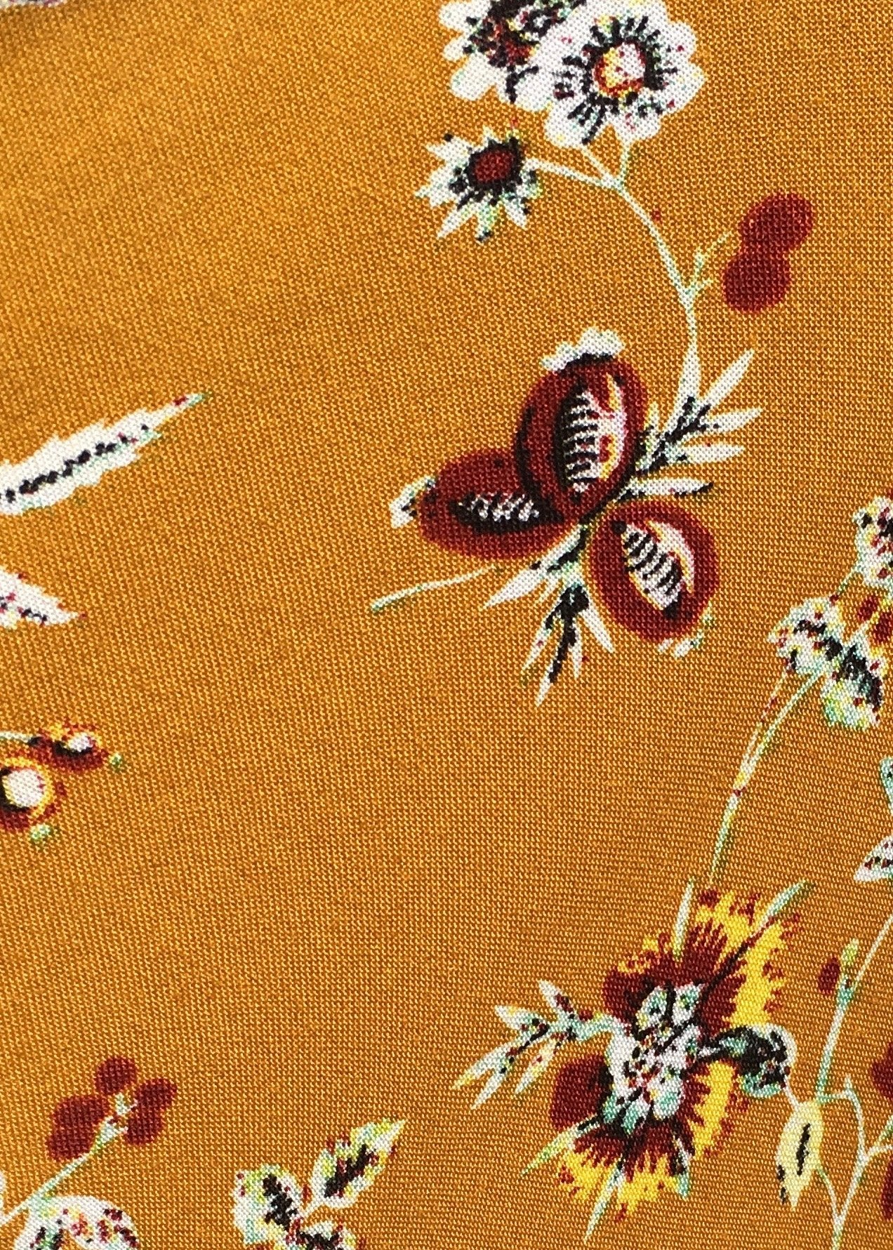 Take Me To Paradise Wrap Maxi Dress - Mustard Floral