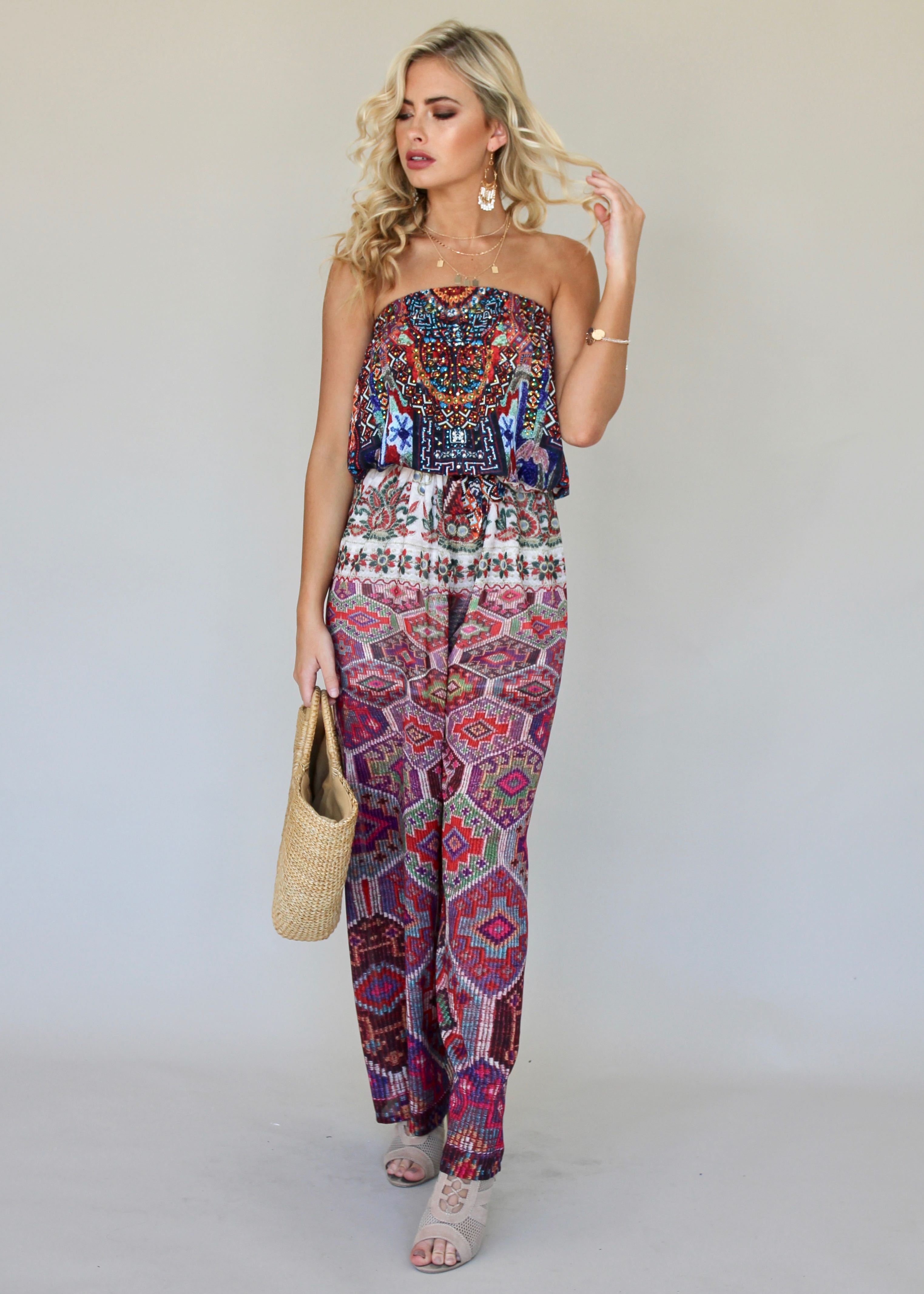 Small Talk Pantsuit - Moroccan