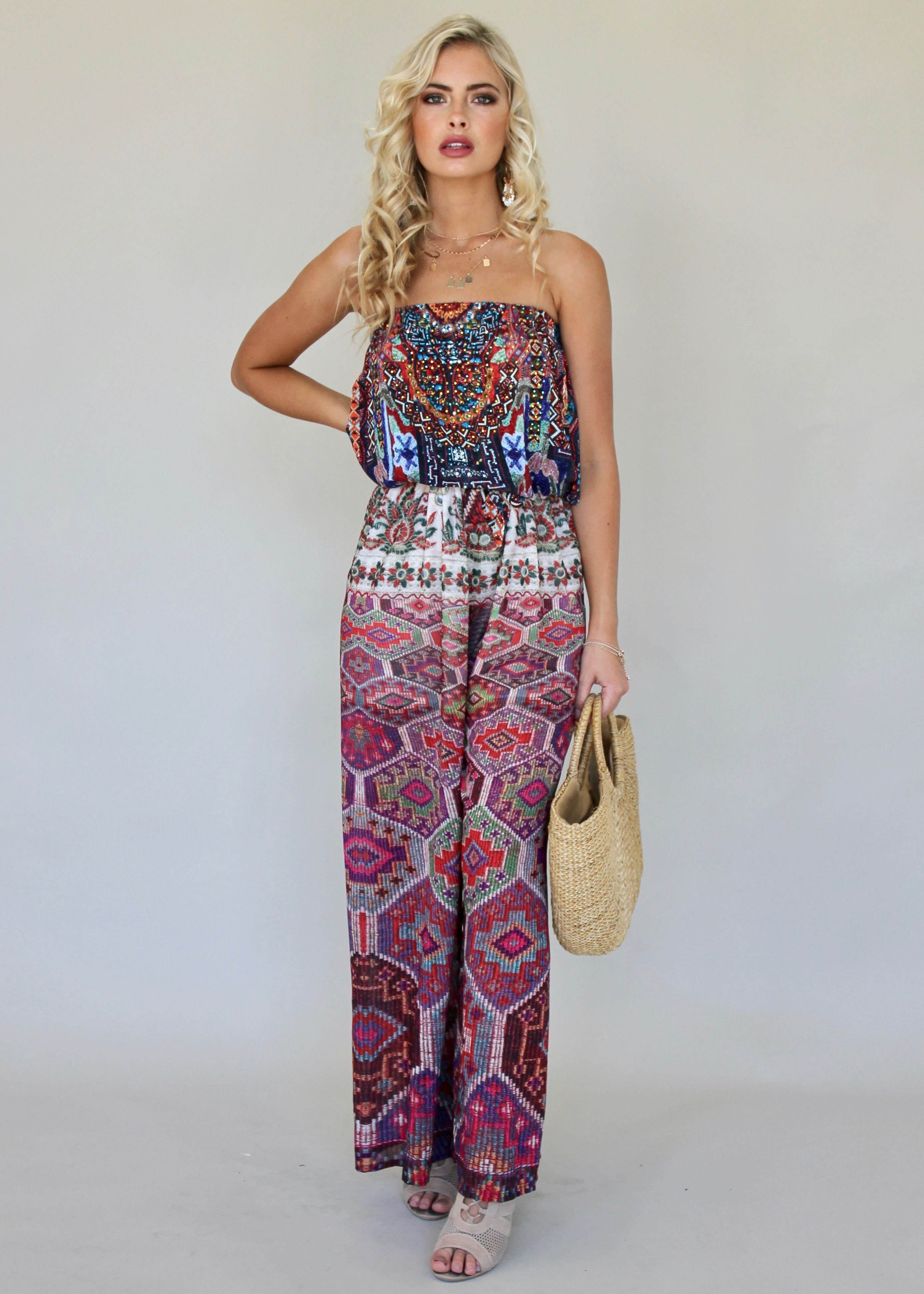 Small Talk Pantsuit - Moroccan