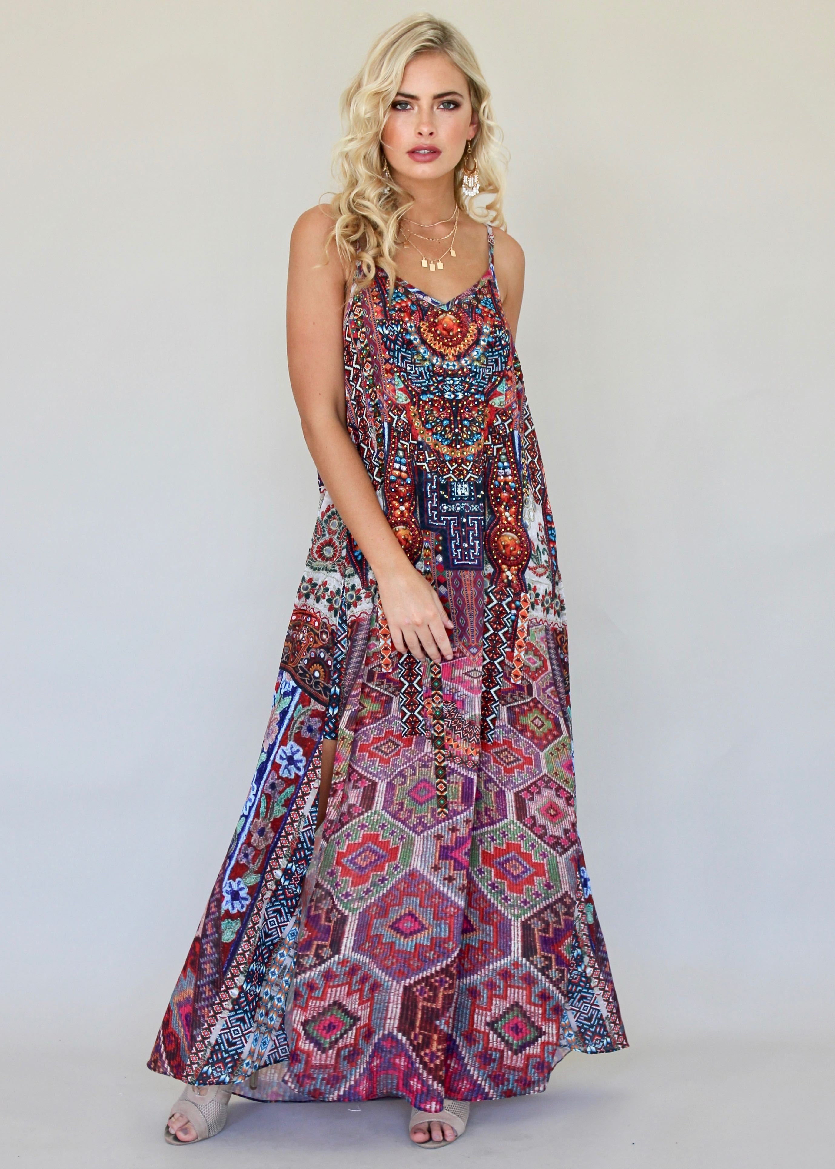 Lost Lotus Chiffon Maxi - Moroccan