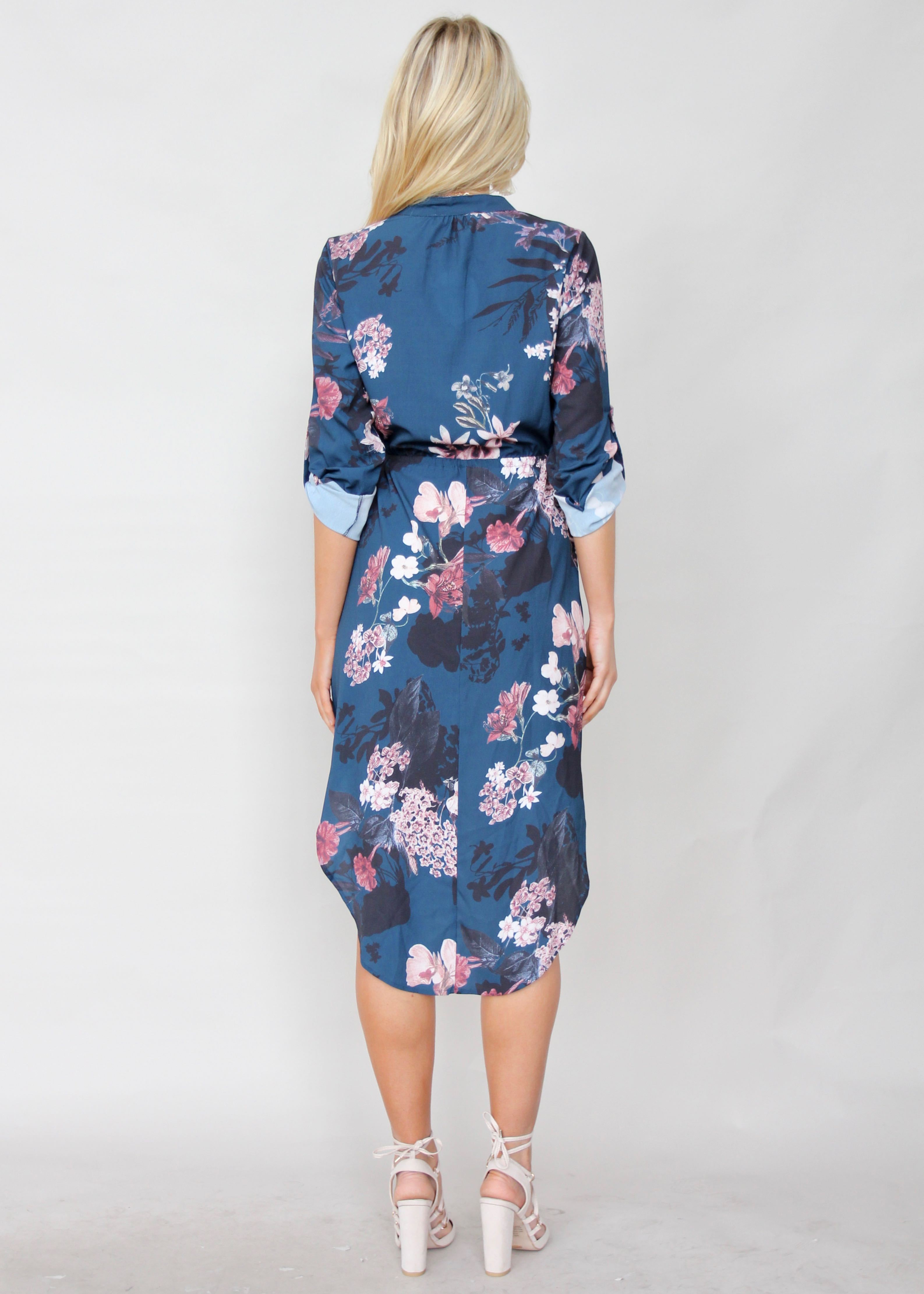 Let Me Lead Midi Dress - Midnight
