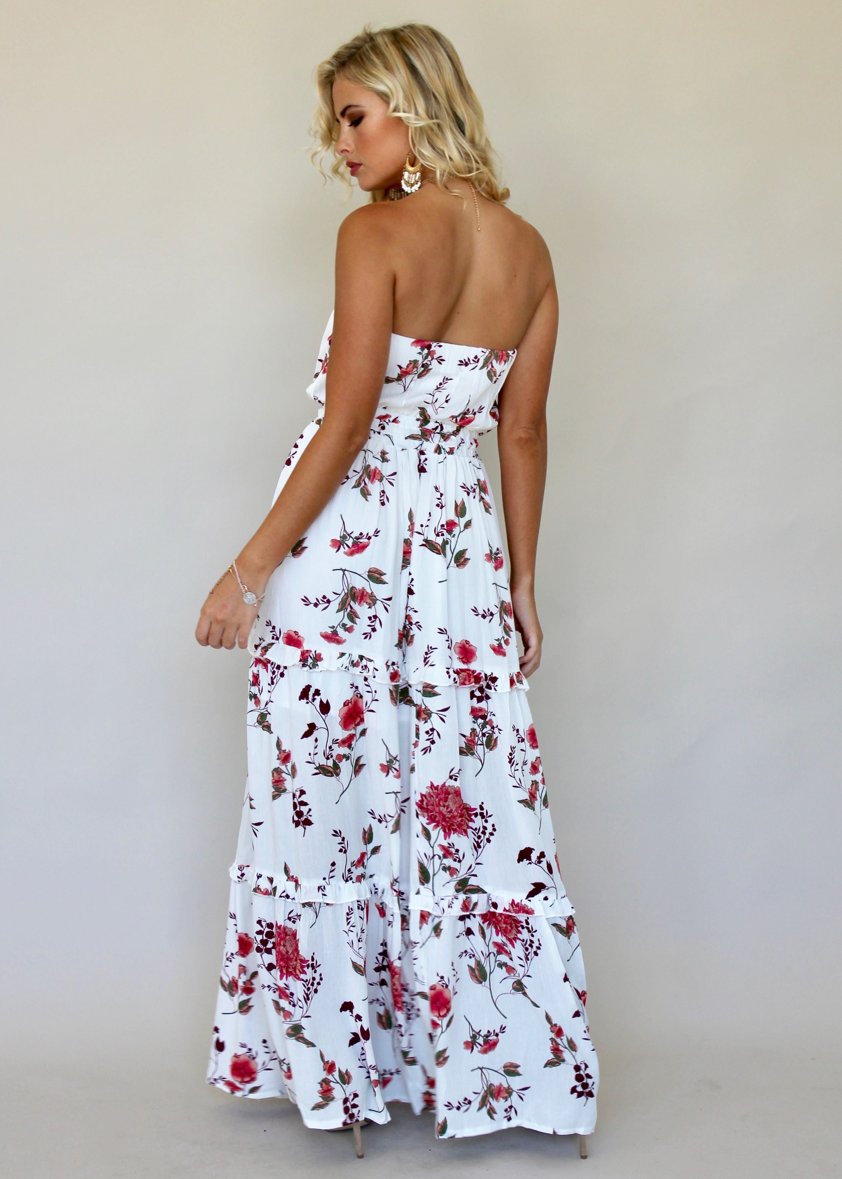 Lucina Strapless Dress - Pink Petal