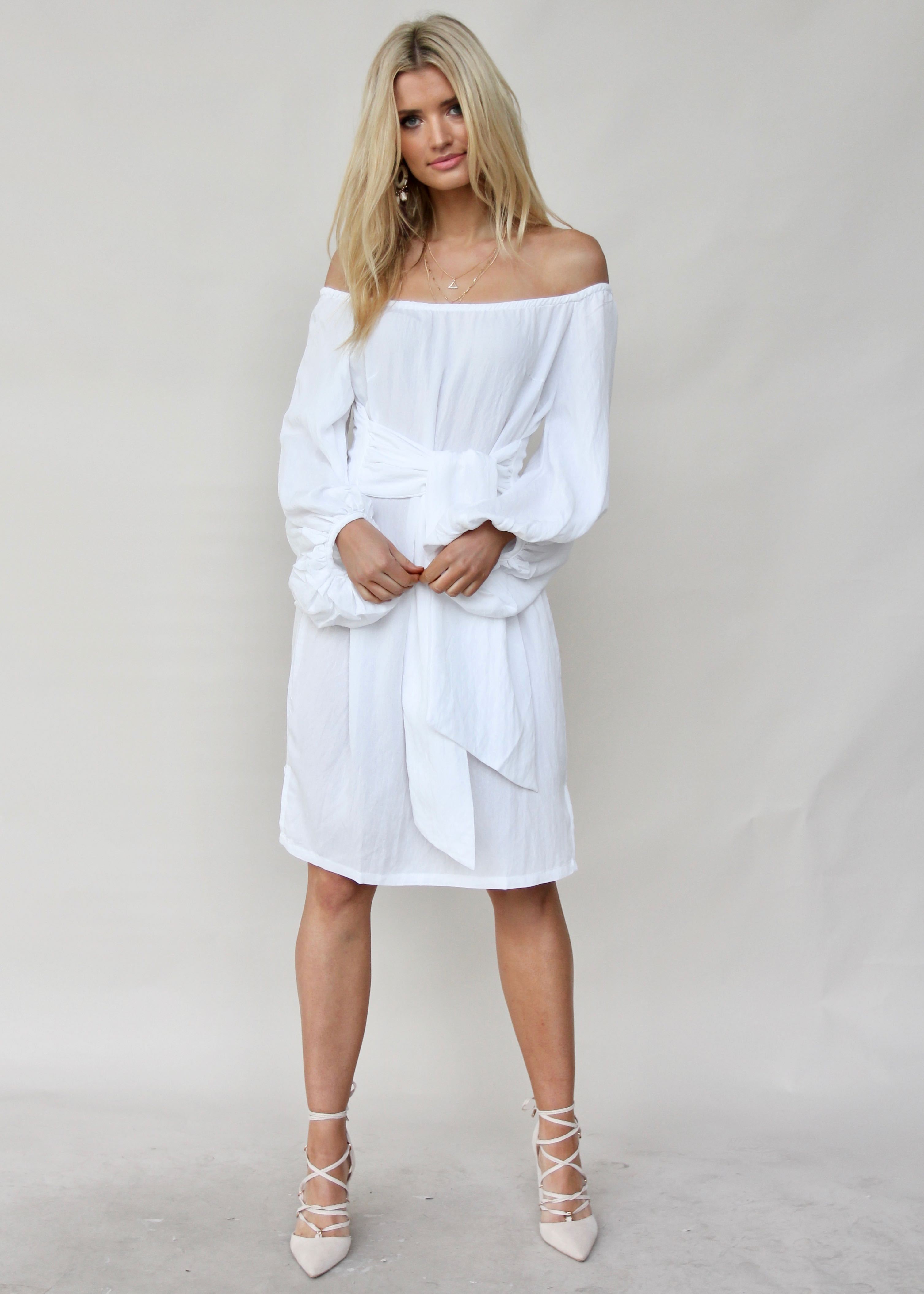 Somerstown Linen Tie Dress - Ivory
