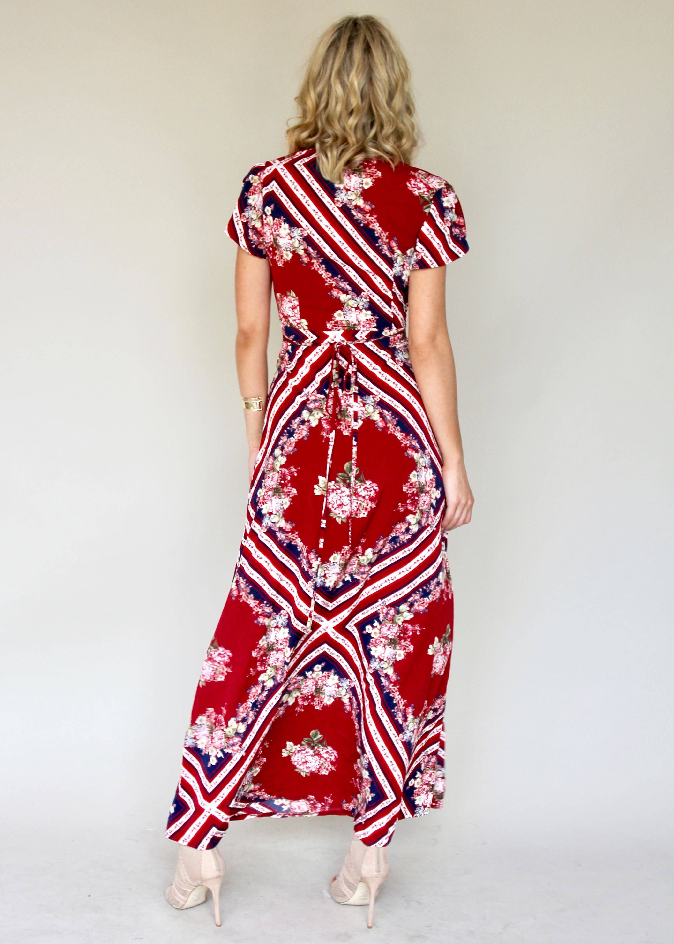 South Branch Wrap Dress - Carnation
