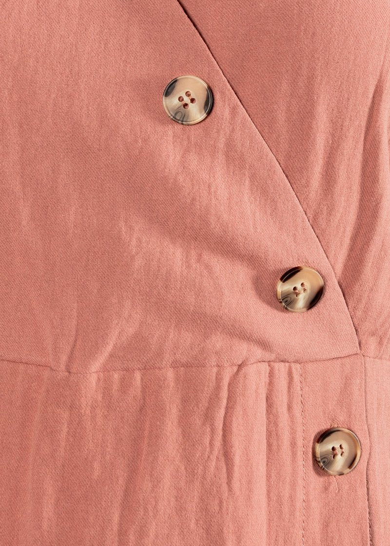 Rumour Has It Linen Dress - Dusty Rose