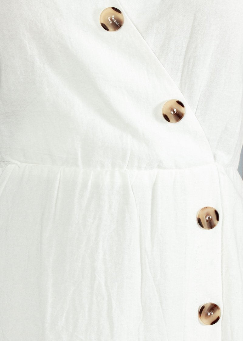 Rumour Has It Linen Dress - White