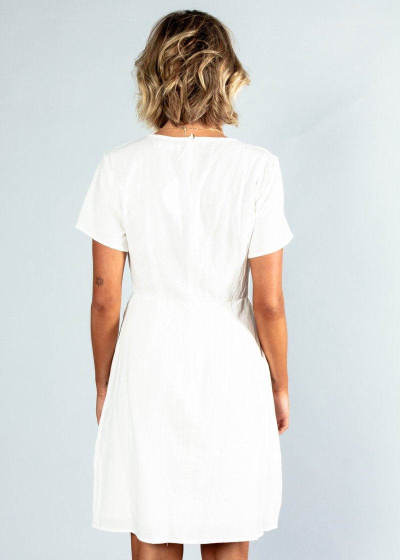 Rumour Has It Linen Dress - White
