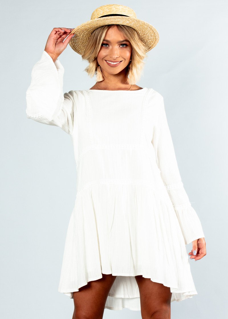 Total Bliss Swing Dress - White