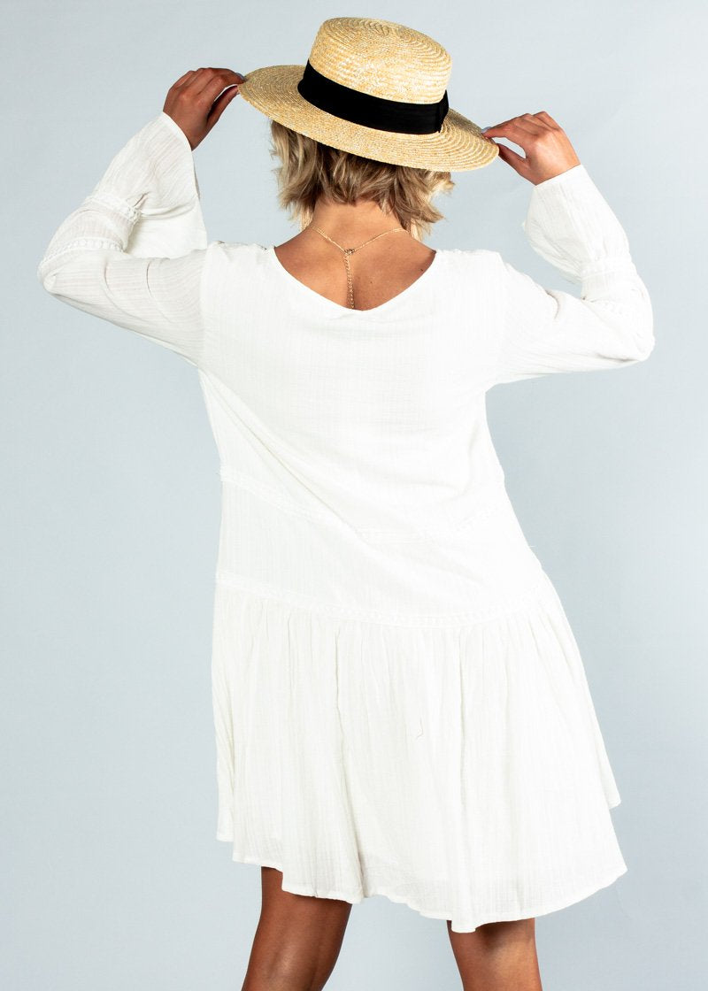 Total Bliss Swing Dress - White