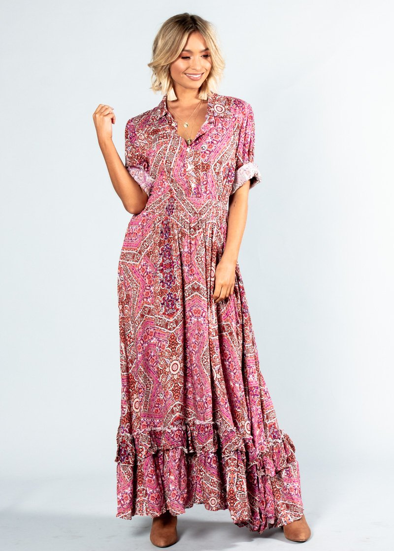 Troye Maxi Dress - Hibiscus