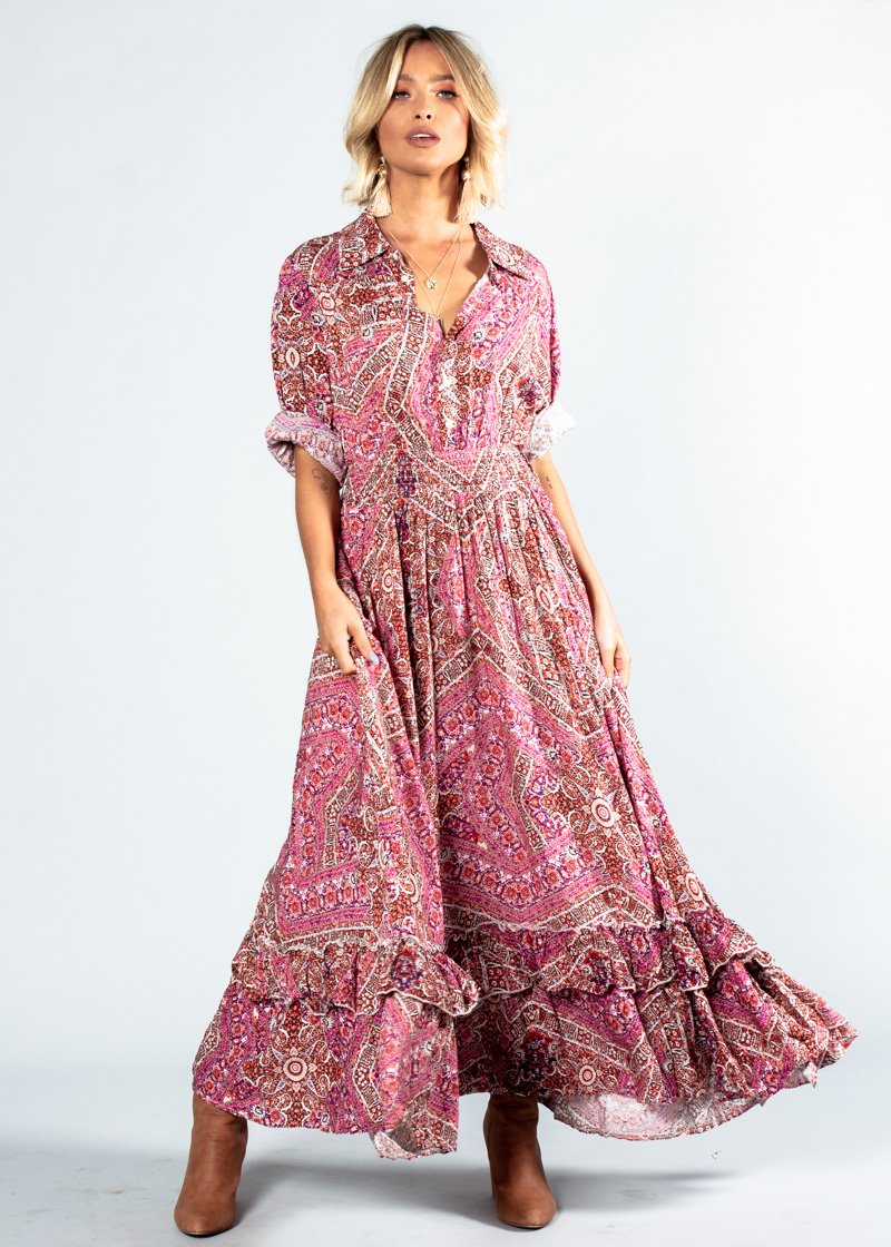 Troye Maxi Dress - Hibiscus