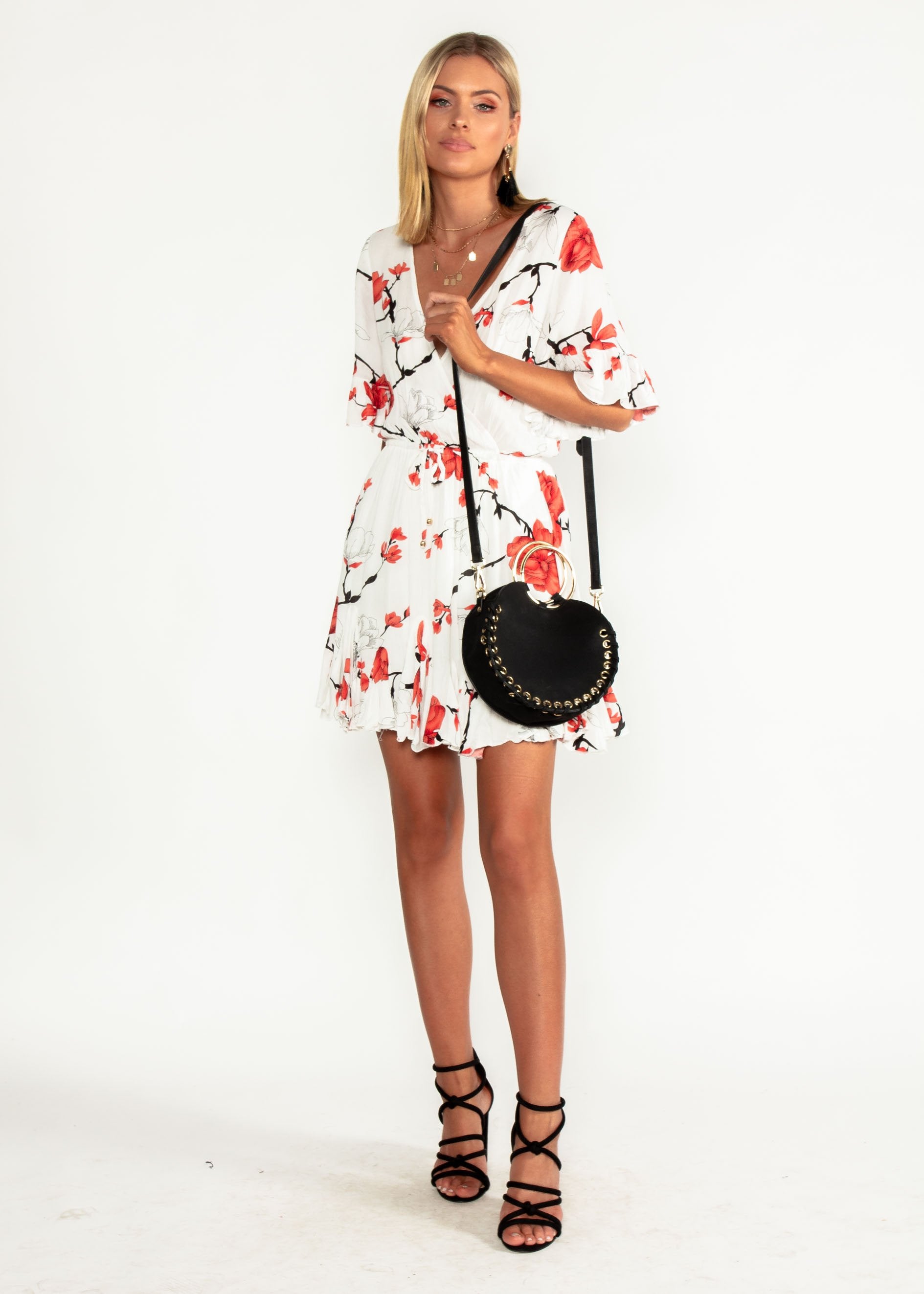 Introducing Me Dress - White/Red Floral