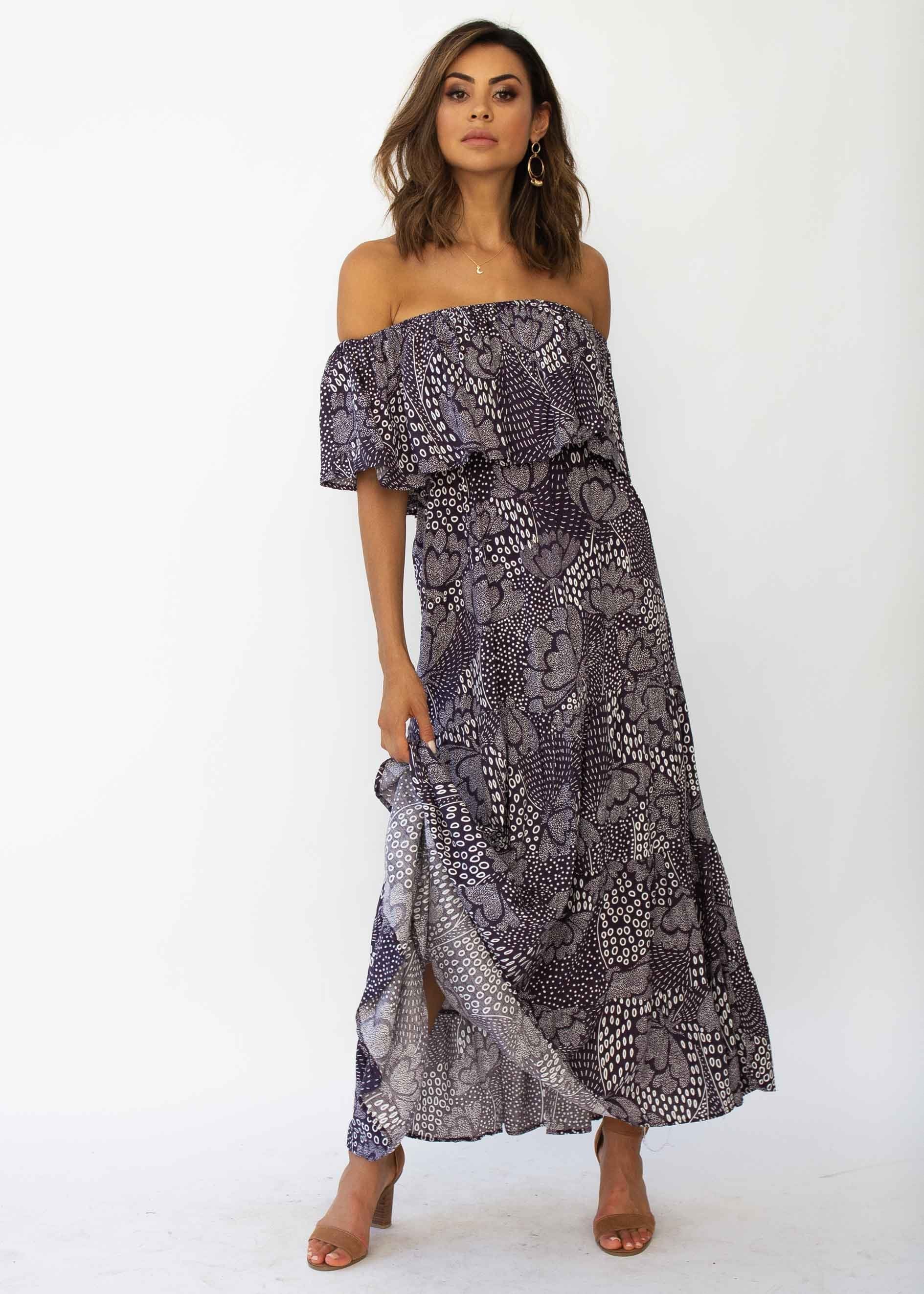Power Of Colour Maxi Dress - Navy Twilight