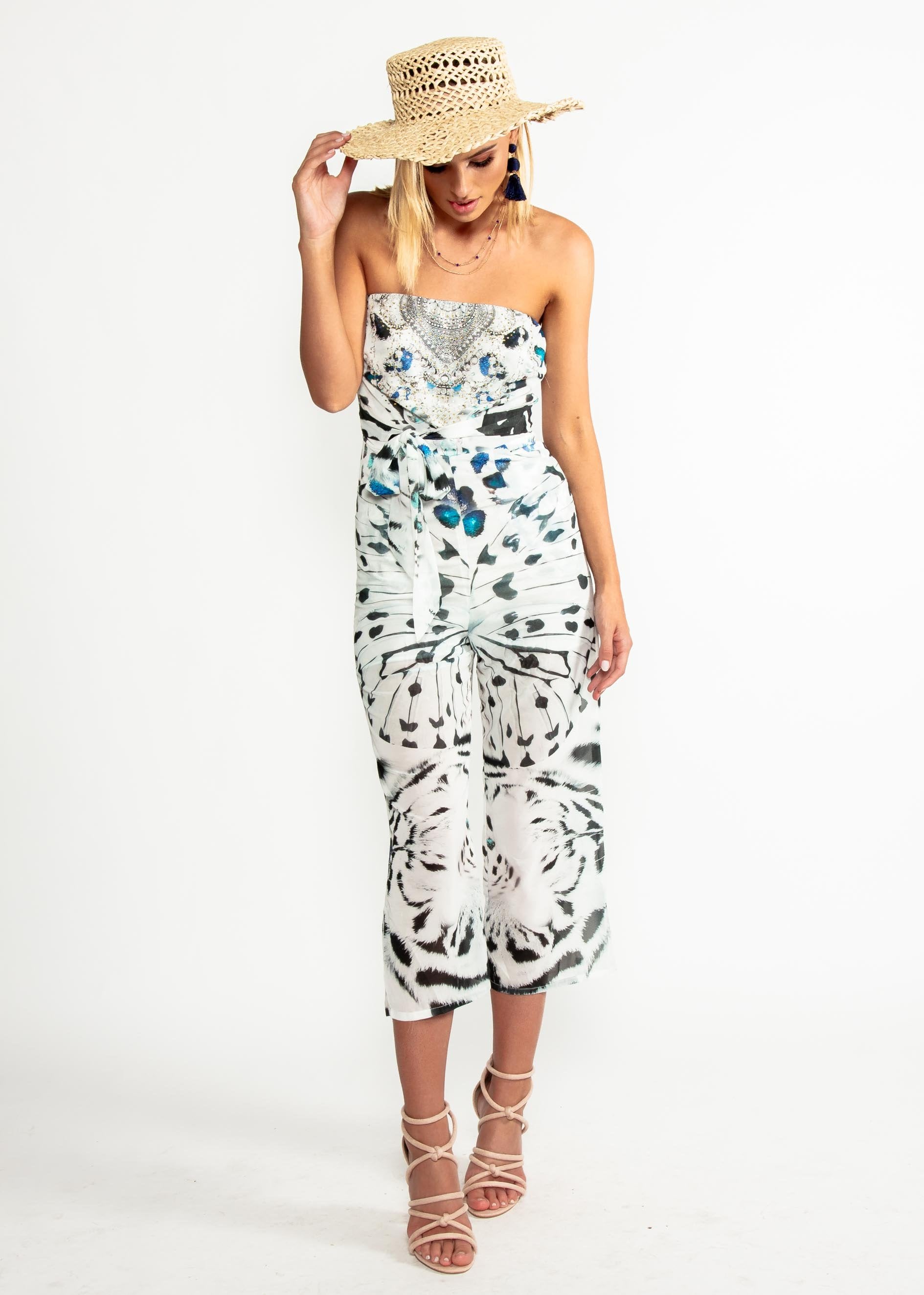 Novella Strapless Pantsuit - Crystalize