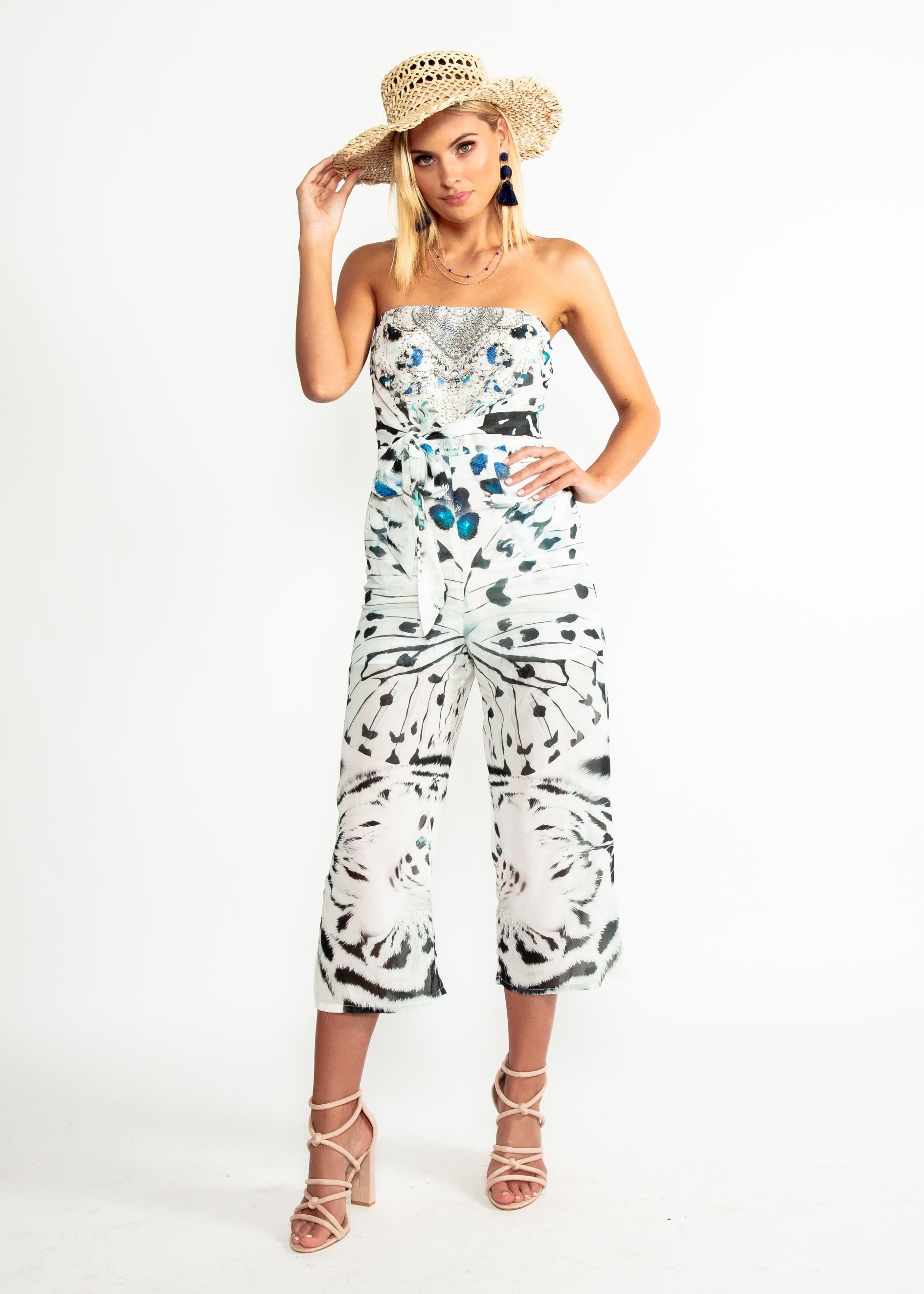 Novella Strapless Pantsuit - Crystalize