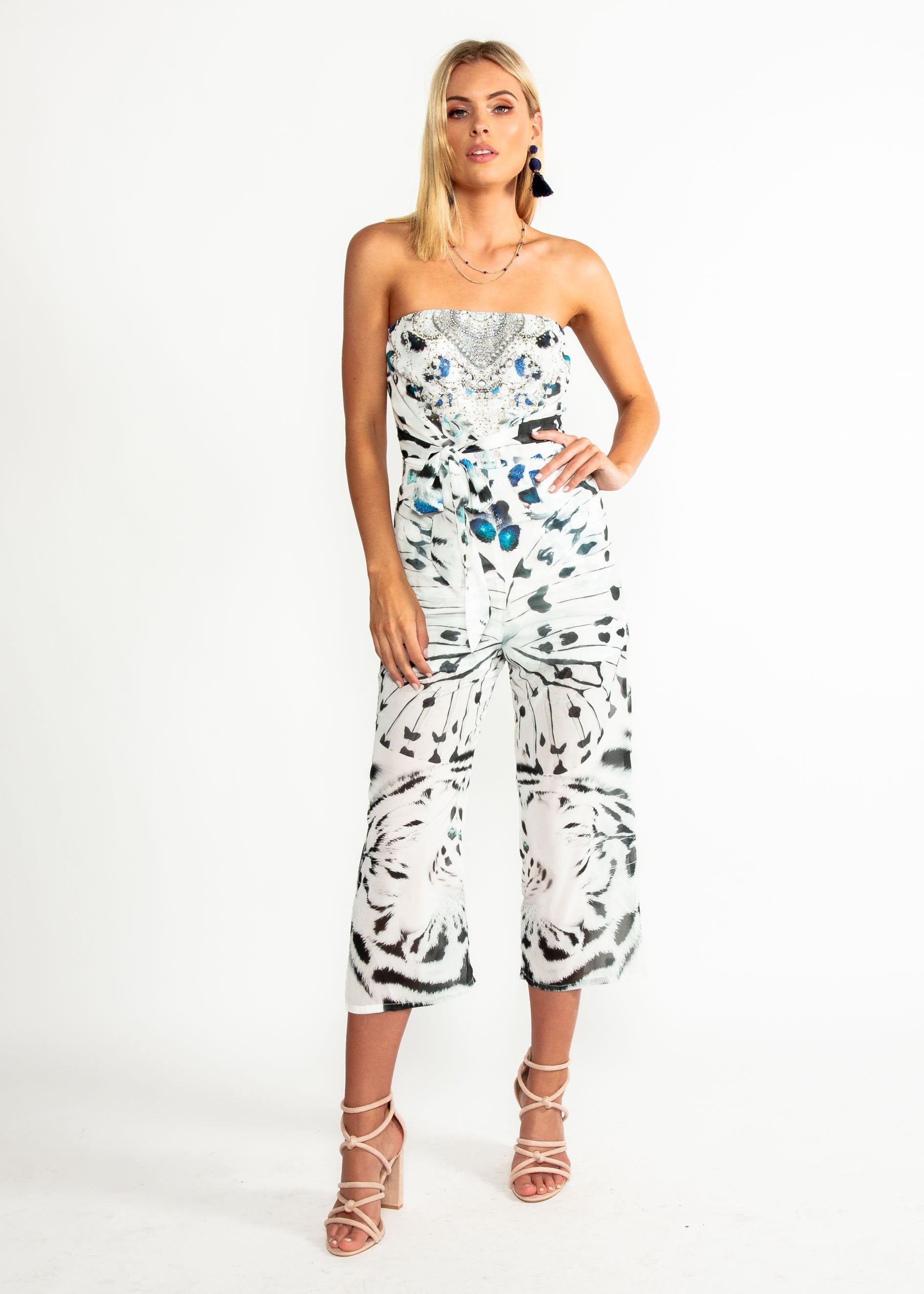 Novella Strapless Pantsuit - Crystalize