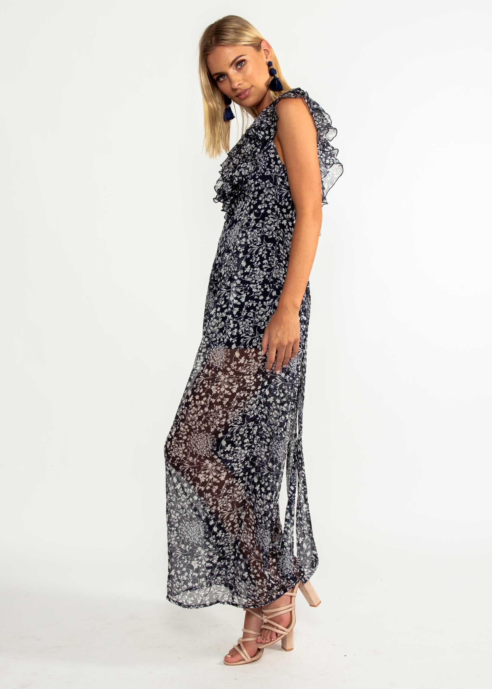 Once Before Pantsuit - Navy Floral