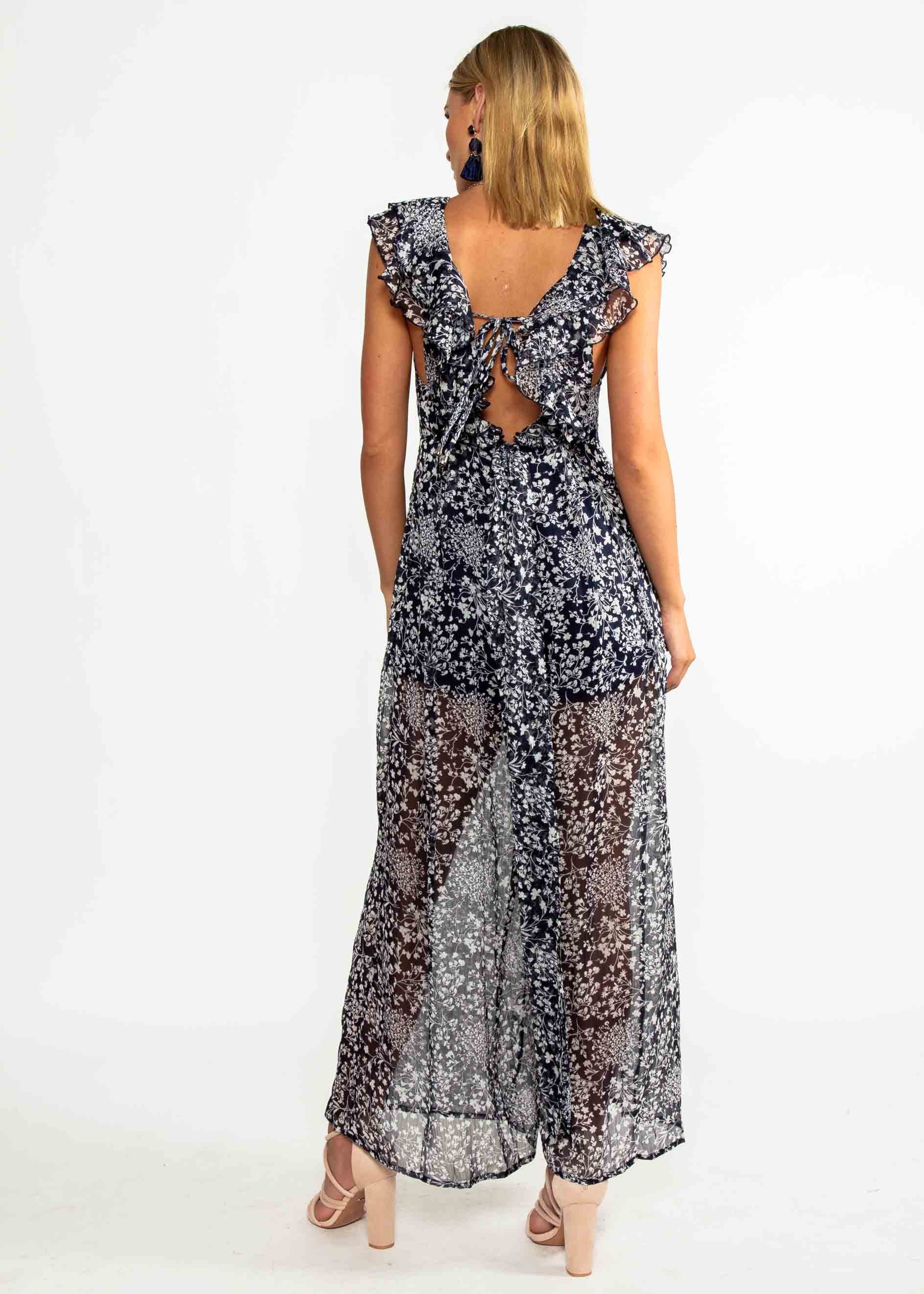 Once Before Pantsuit - Navy Floral