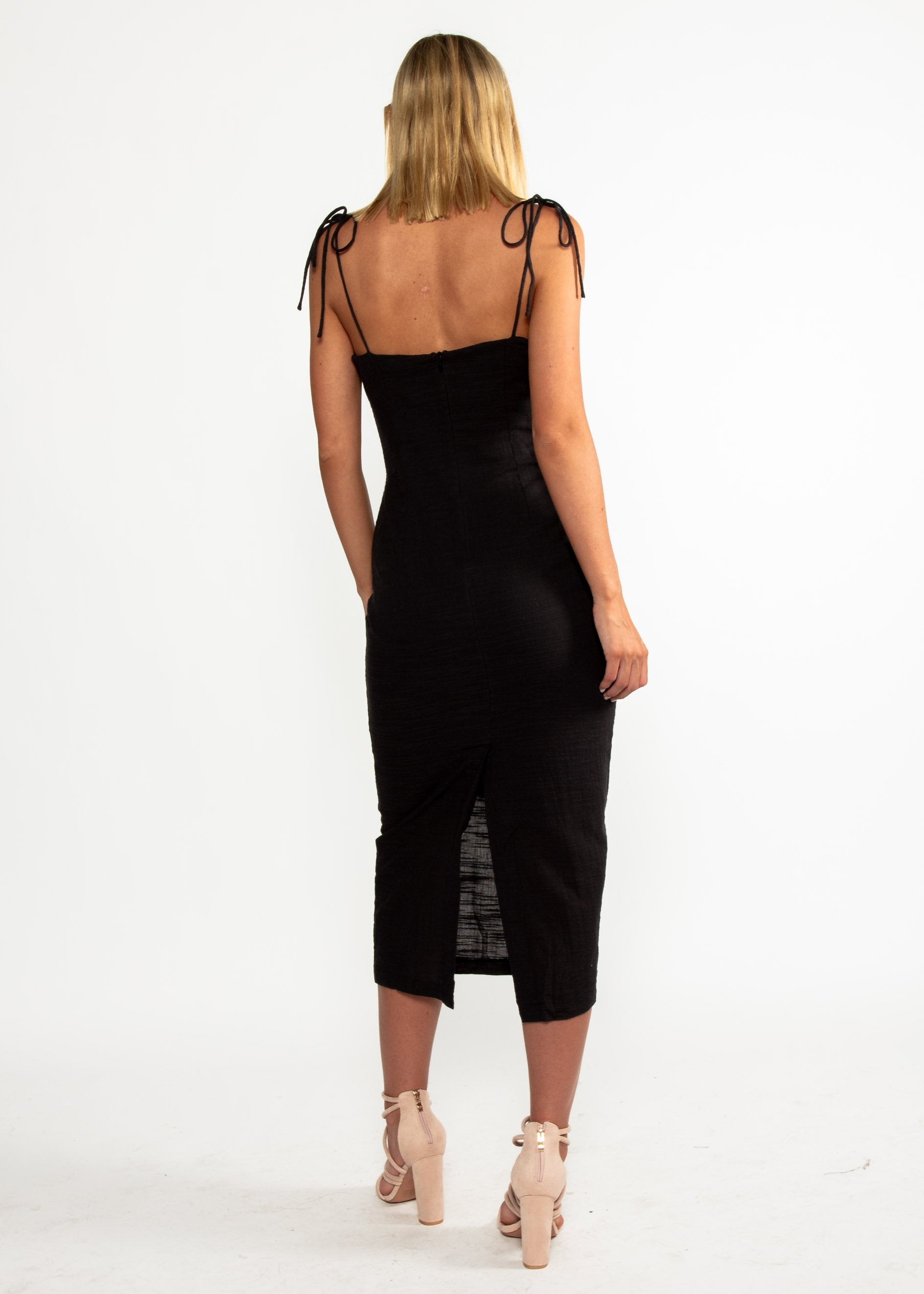 Bound To You Midi Dress - Black