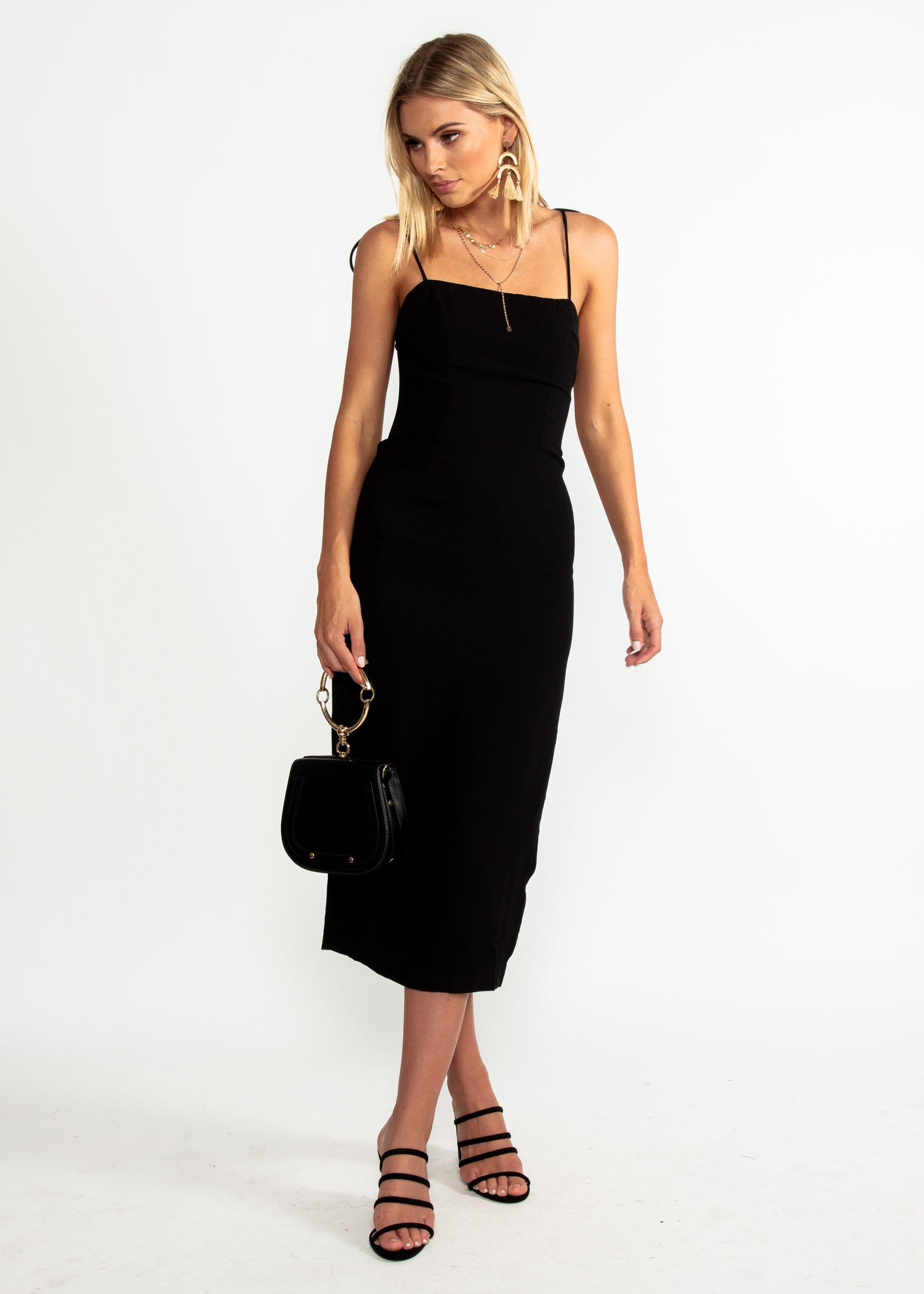 Best Mistake Midi Dress - Black