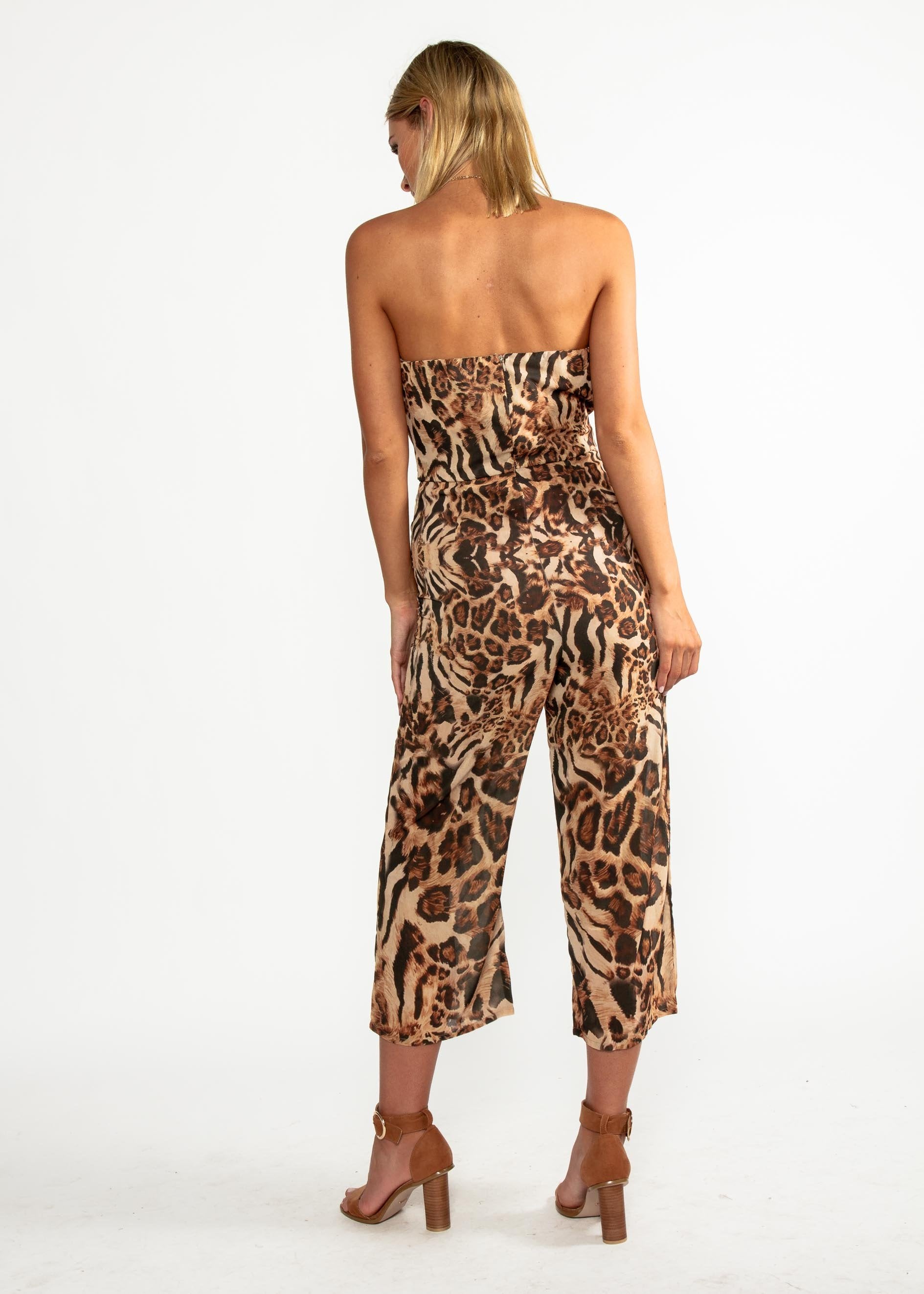Novella Strapless Pantsuit - Jaguar