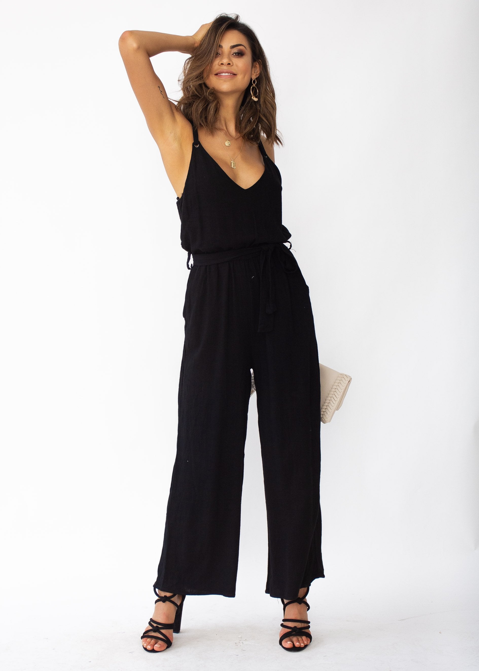 Take Me Higher Pantsuit - Black