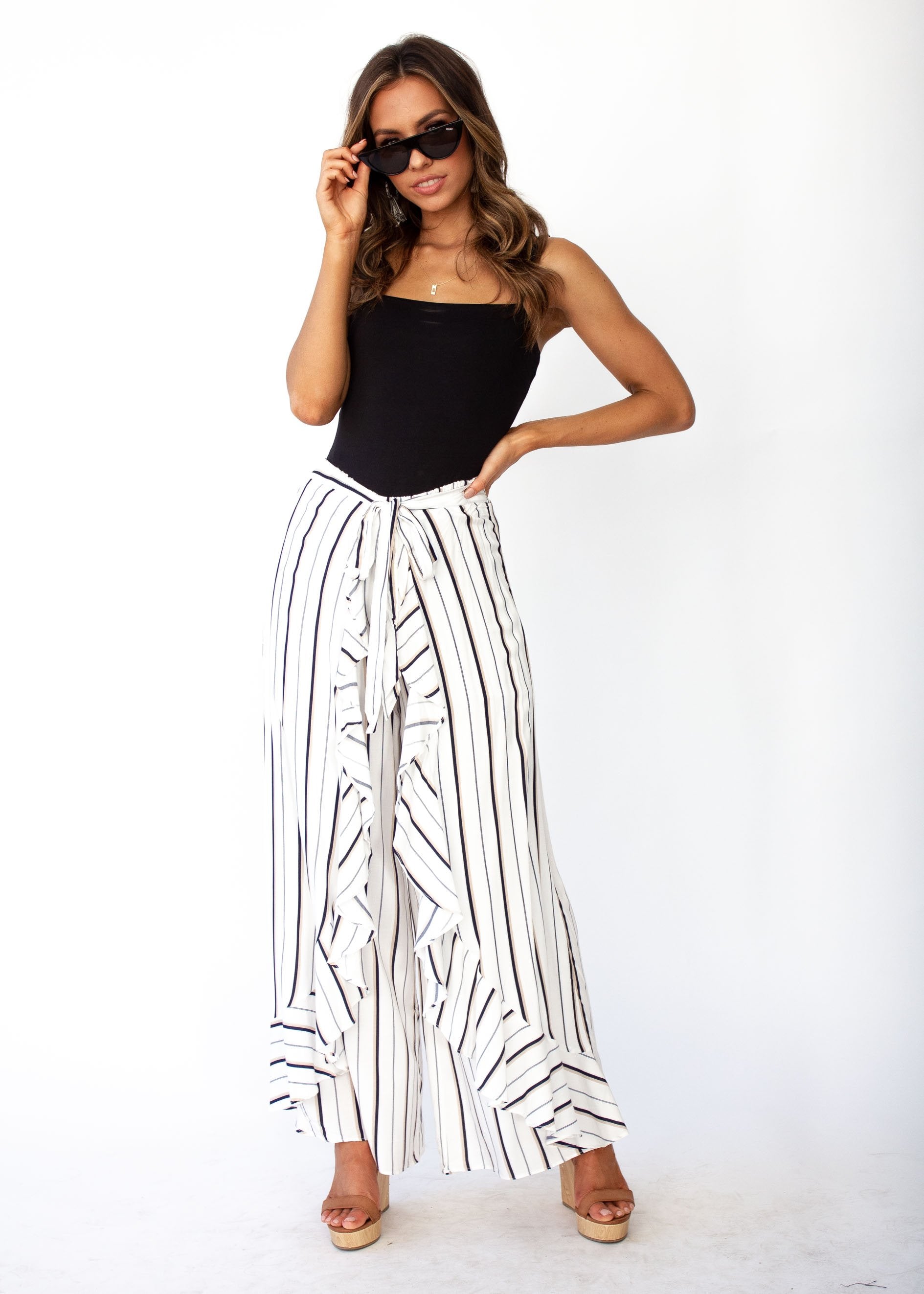 Forever More Pants - White Stripe