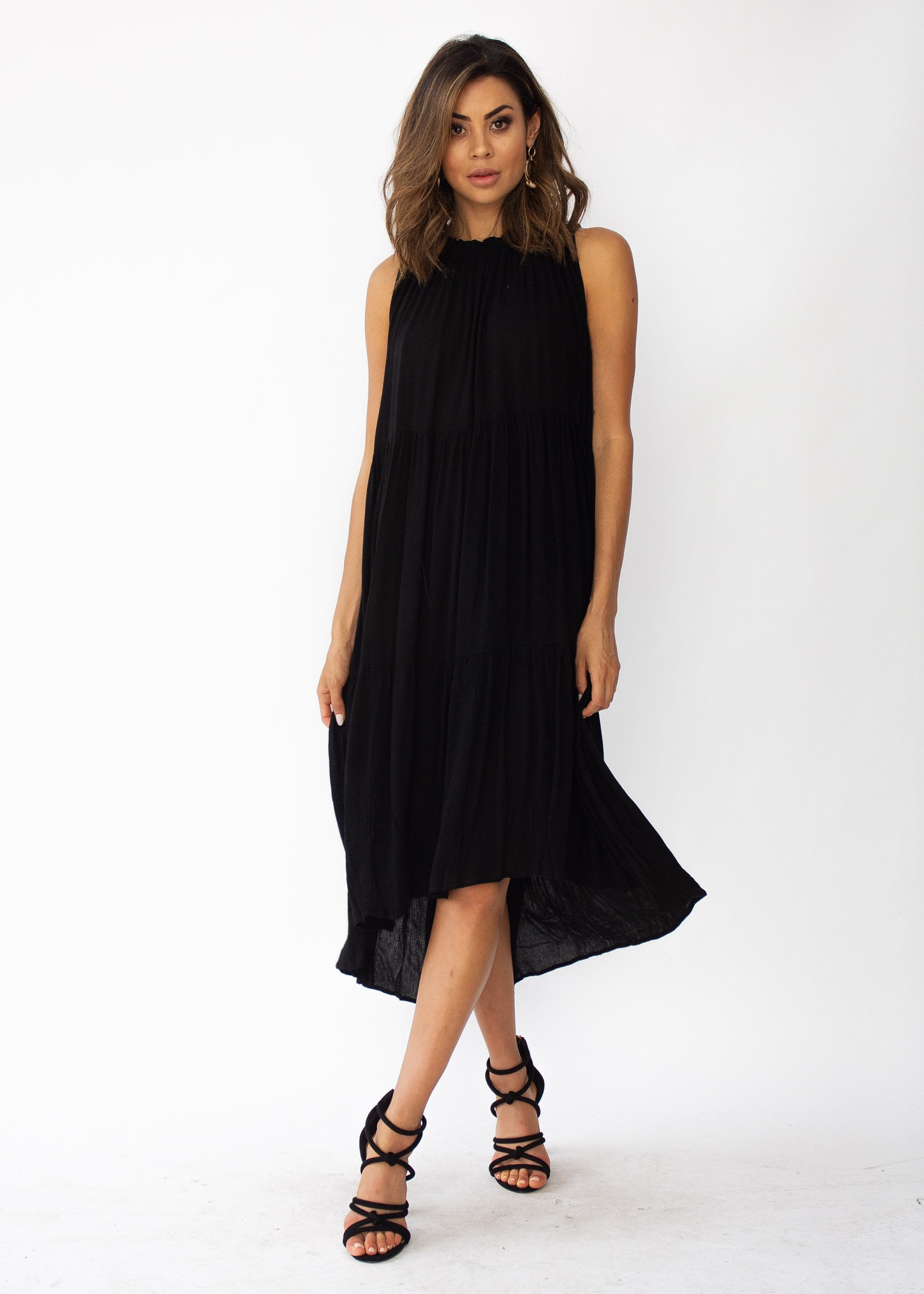 Everia Midi Dress - Black