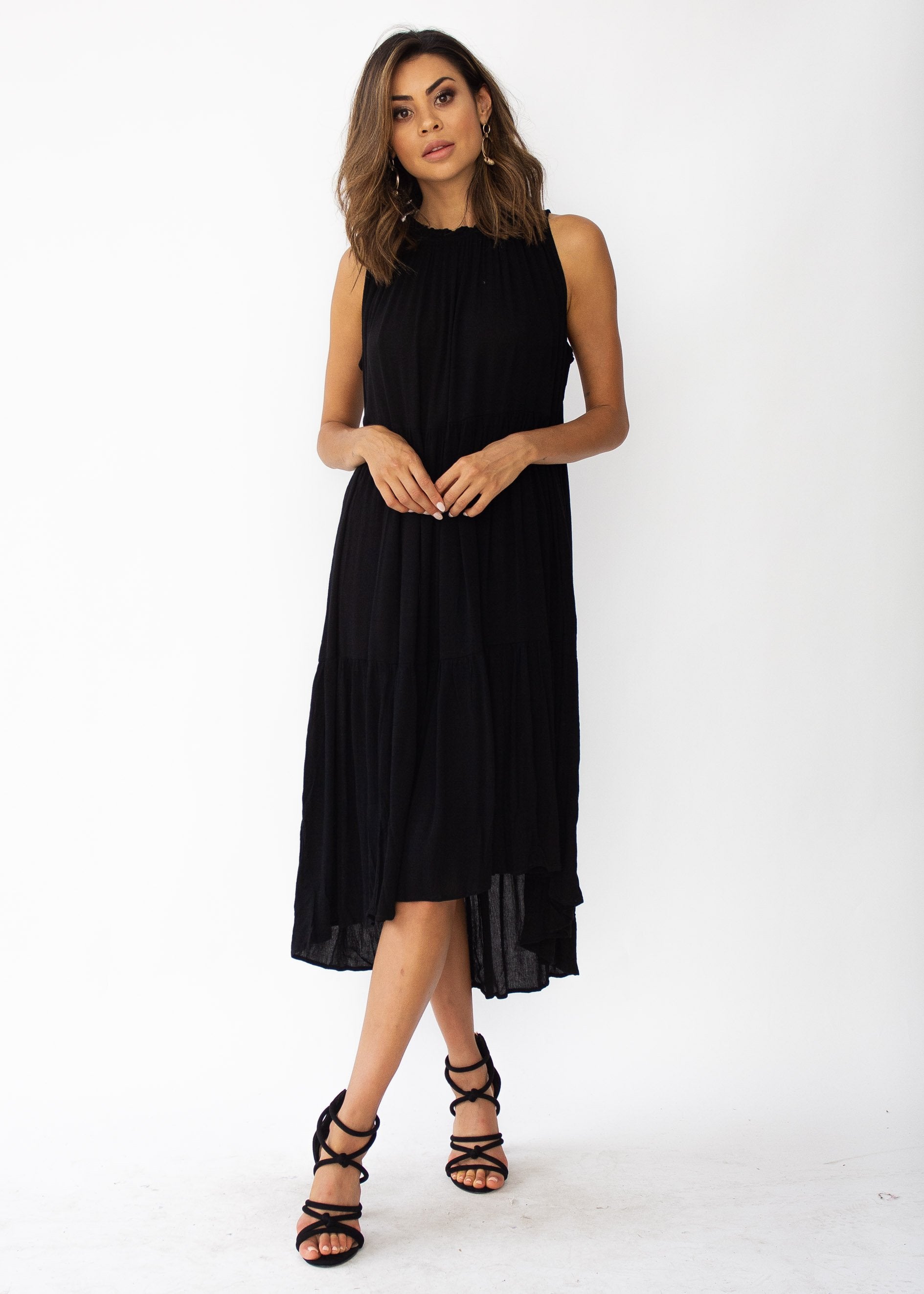 Everia Midi Dress - Black