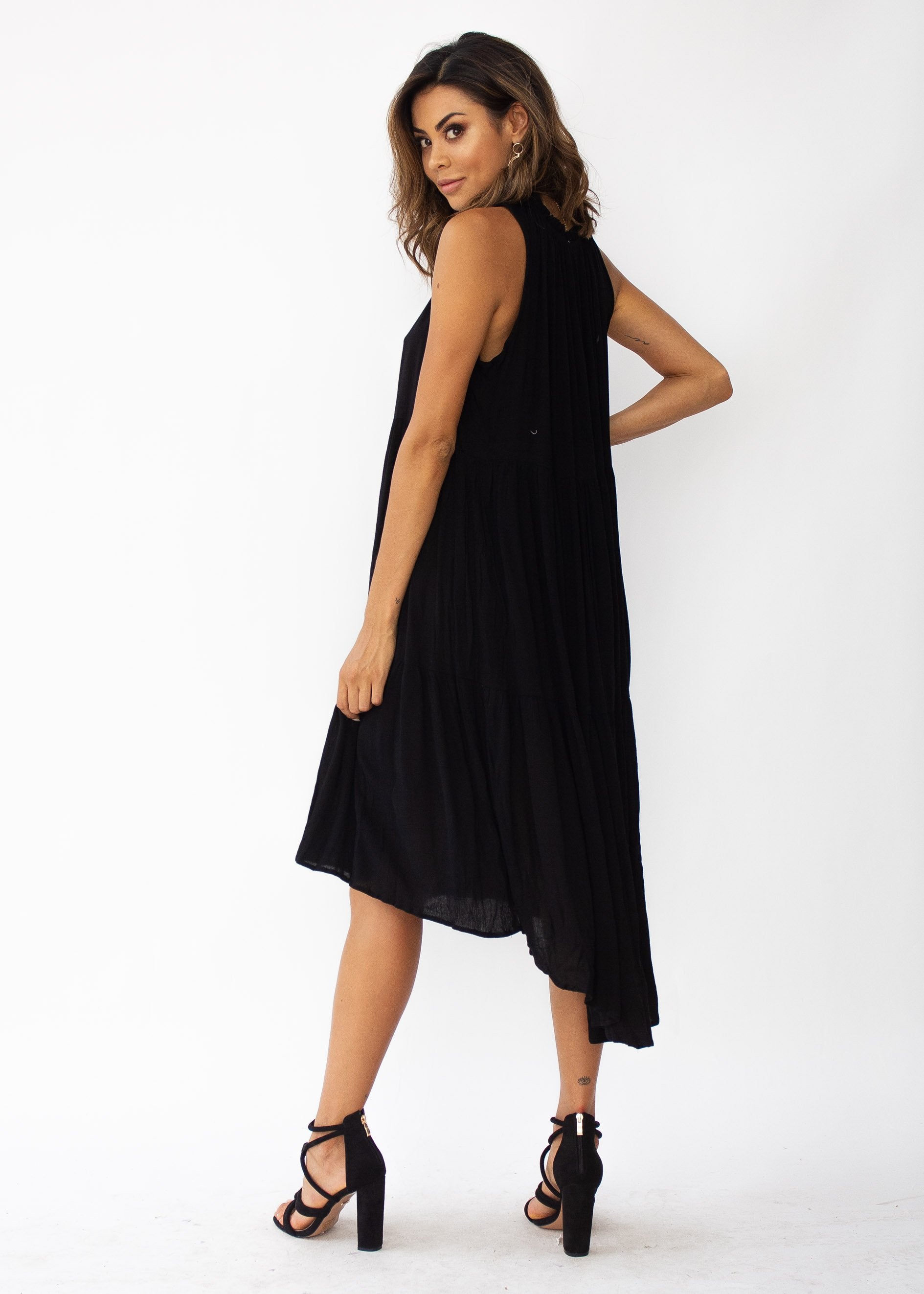 Everia Midi Dress - Black