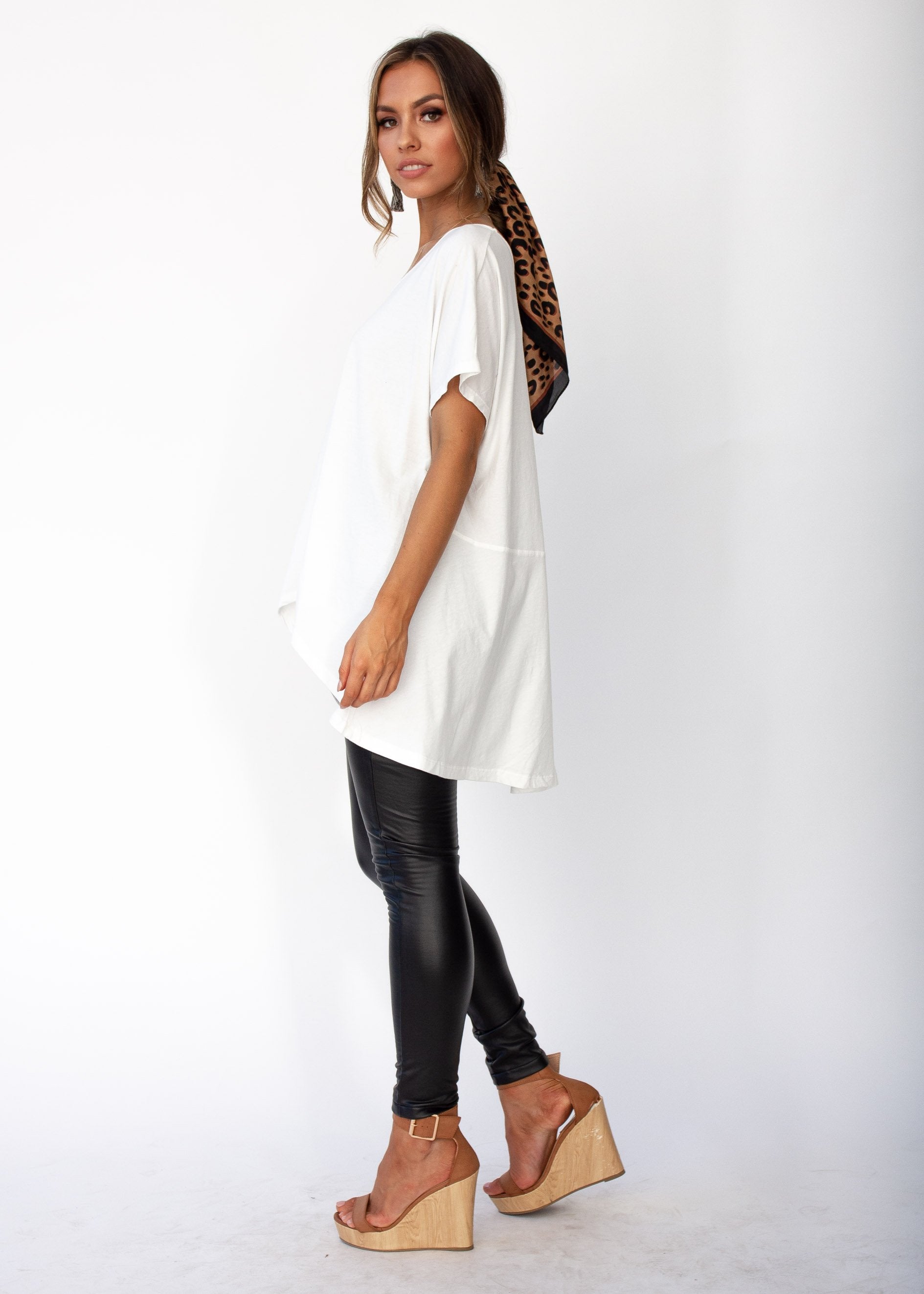 Celeste Leather Look Pants - Black