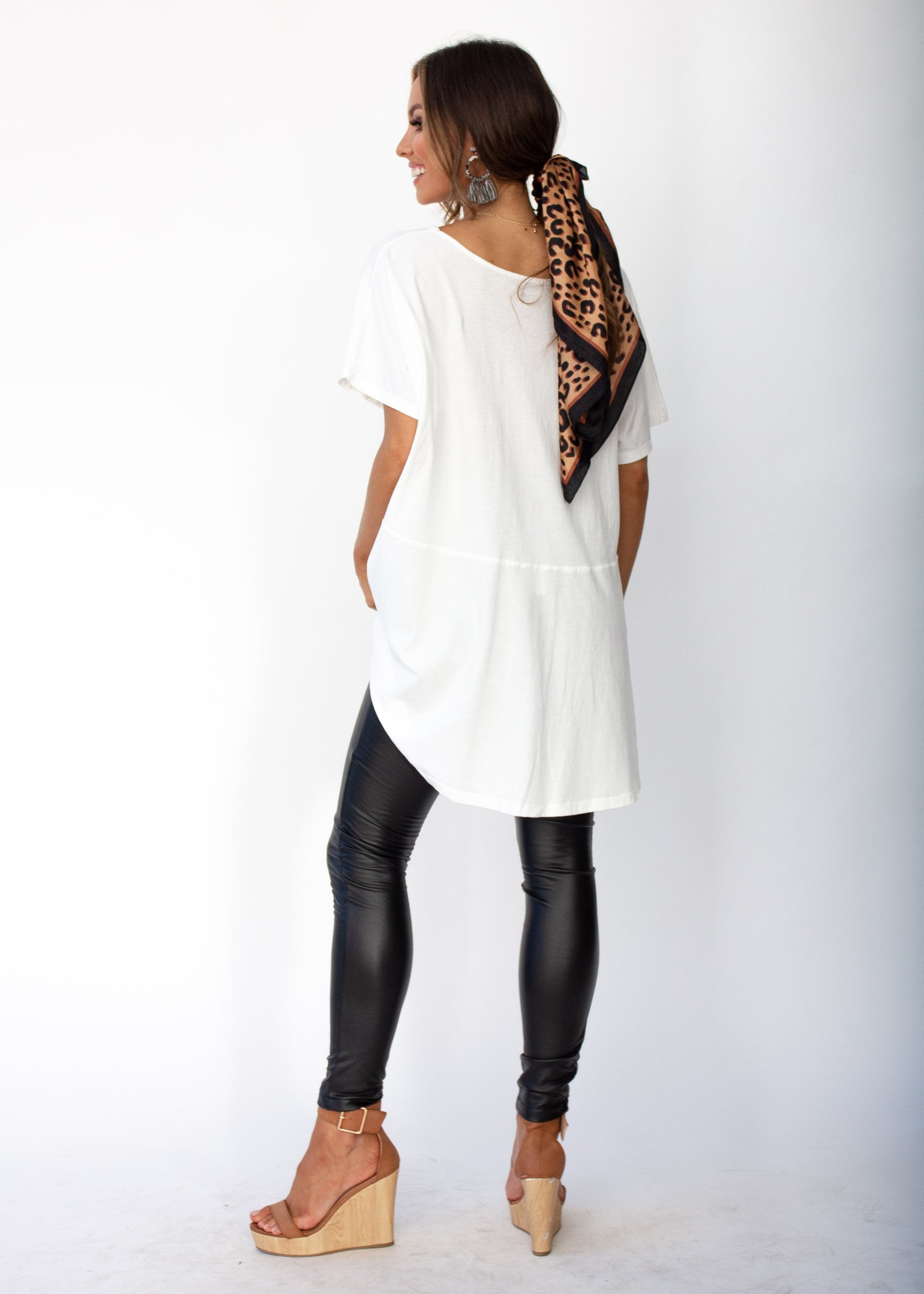 Celeste Leather Look Pants - Black