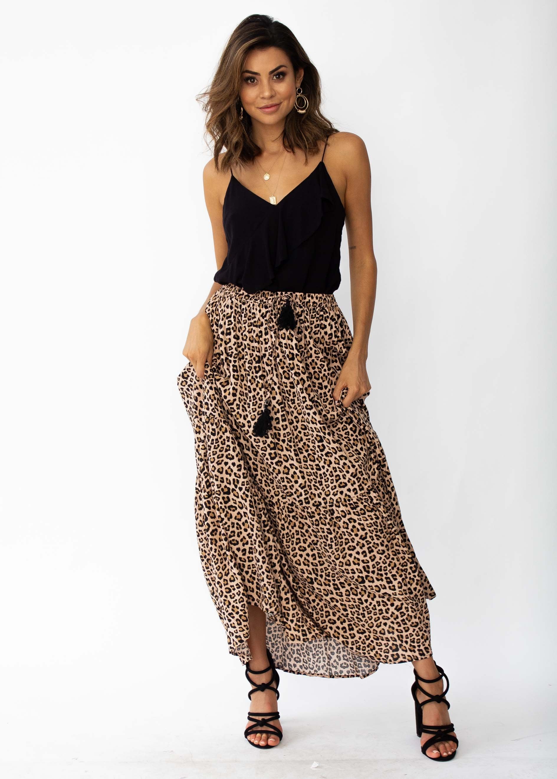 Sweet Love Maxi Skirt - Leopard