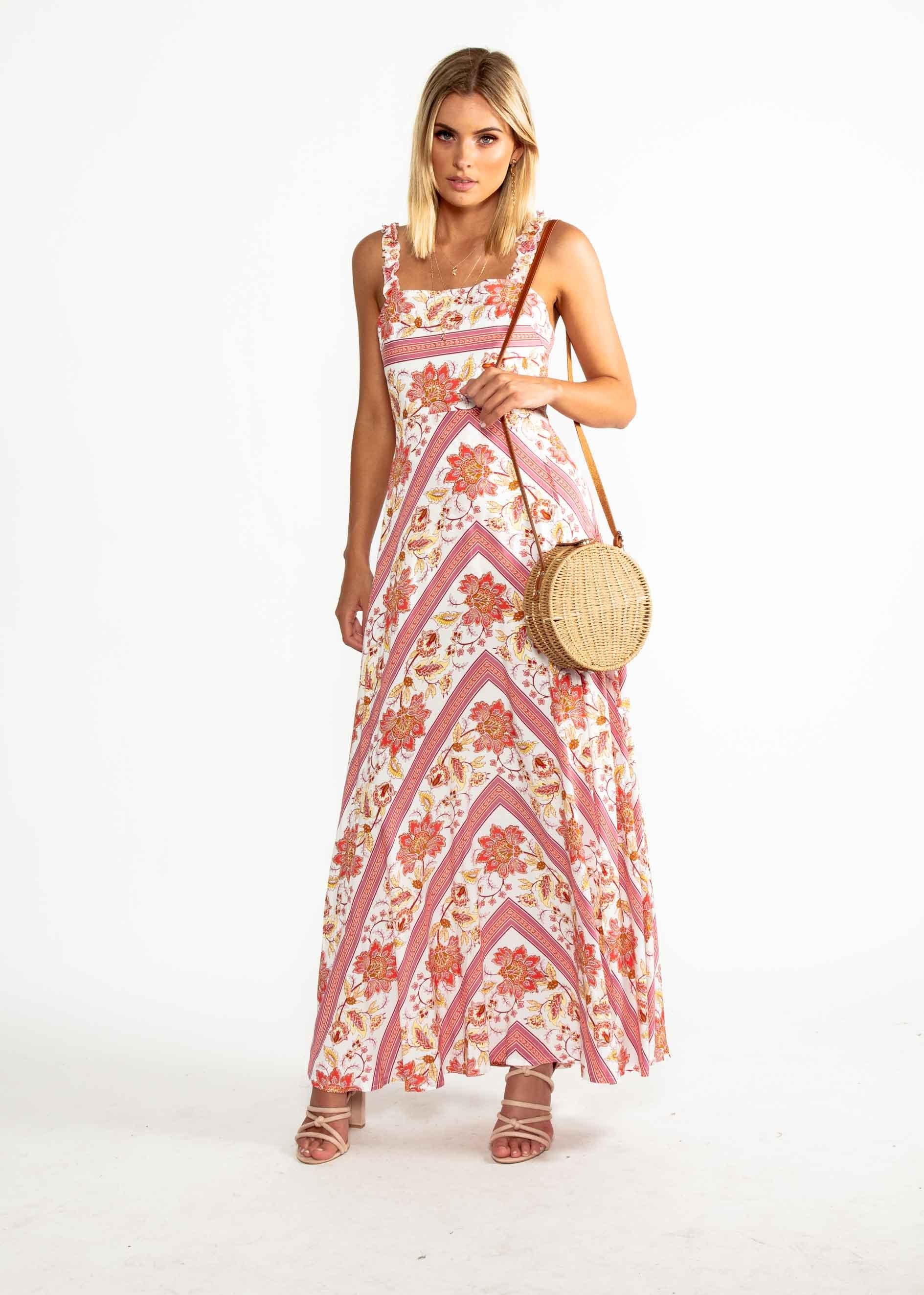 Ultra Violet Maxi Dress - Persian Floral