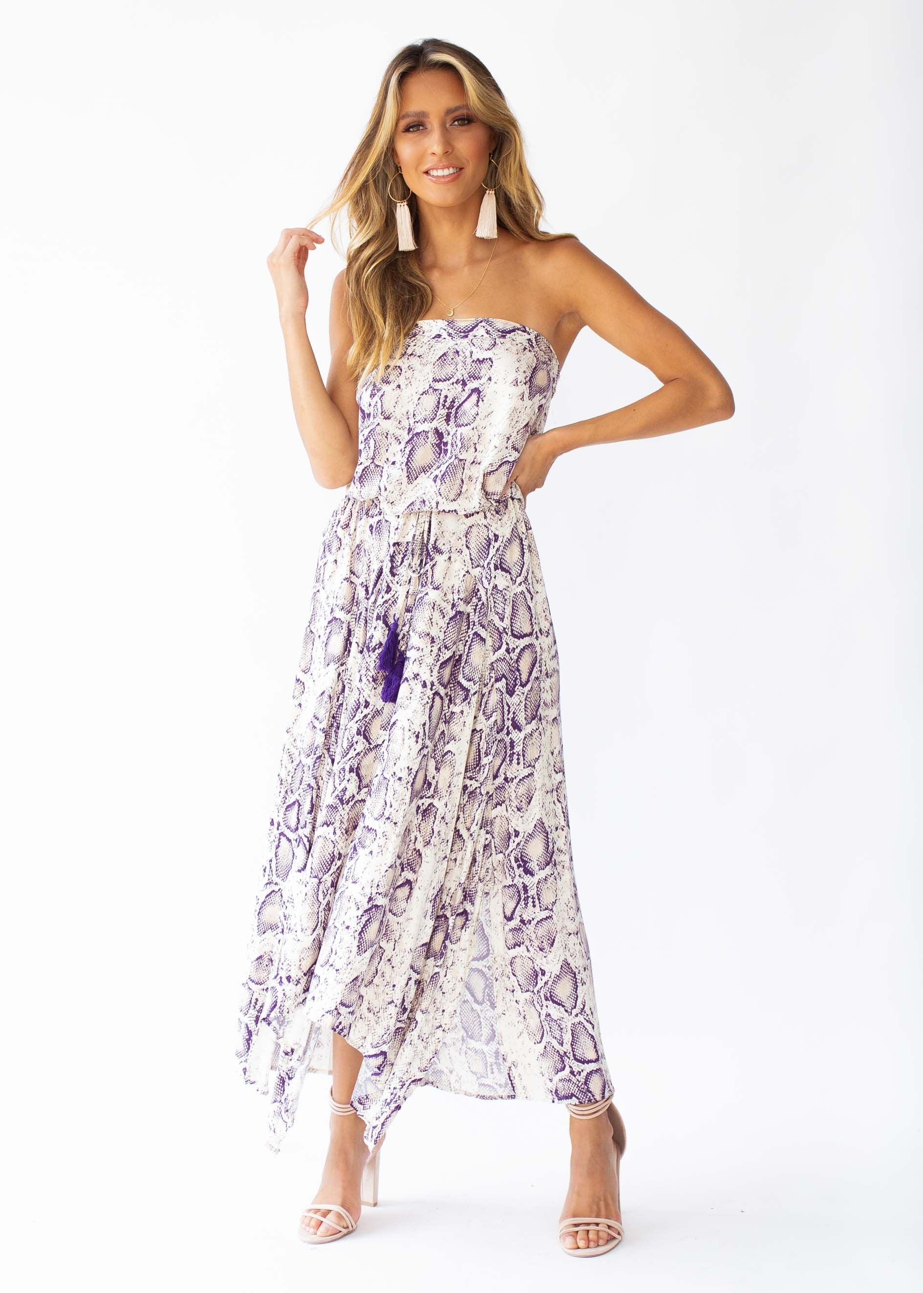 New Freedom Strapless Maxi Dress - Snake