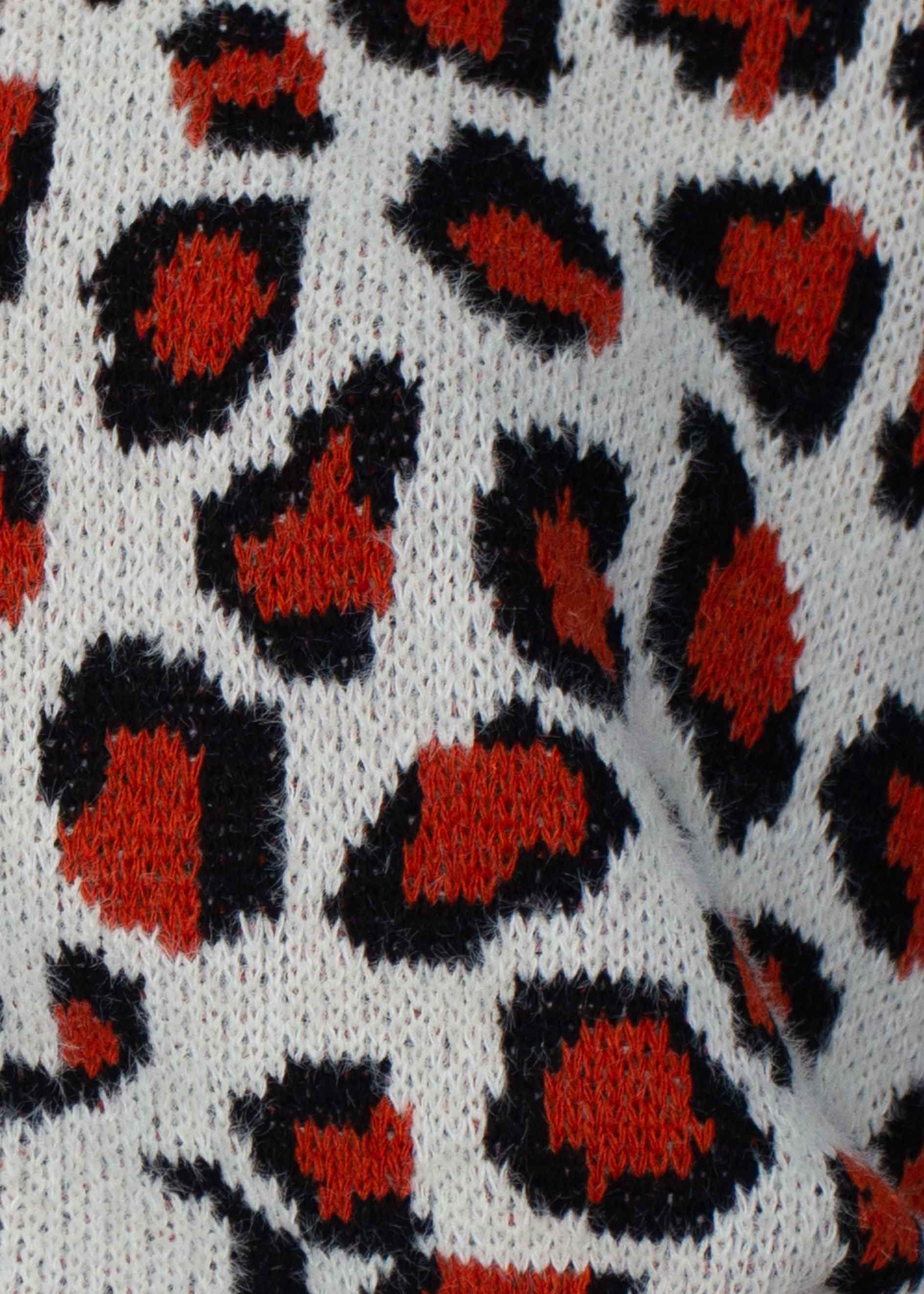 West End Sweater - Cream/Rust Leopard