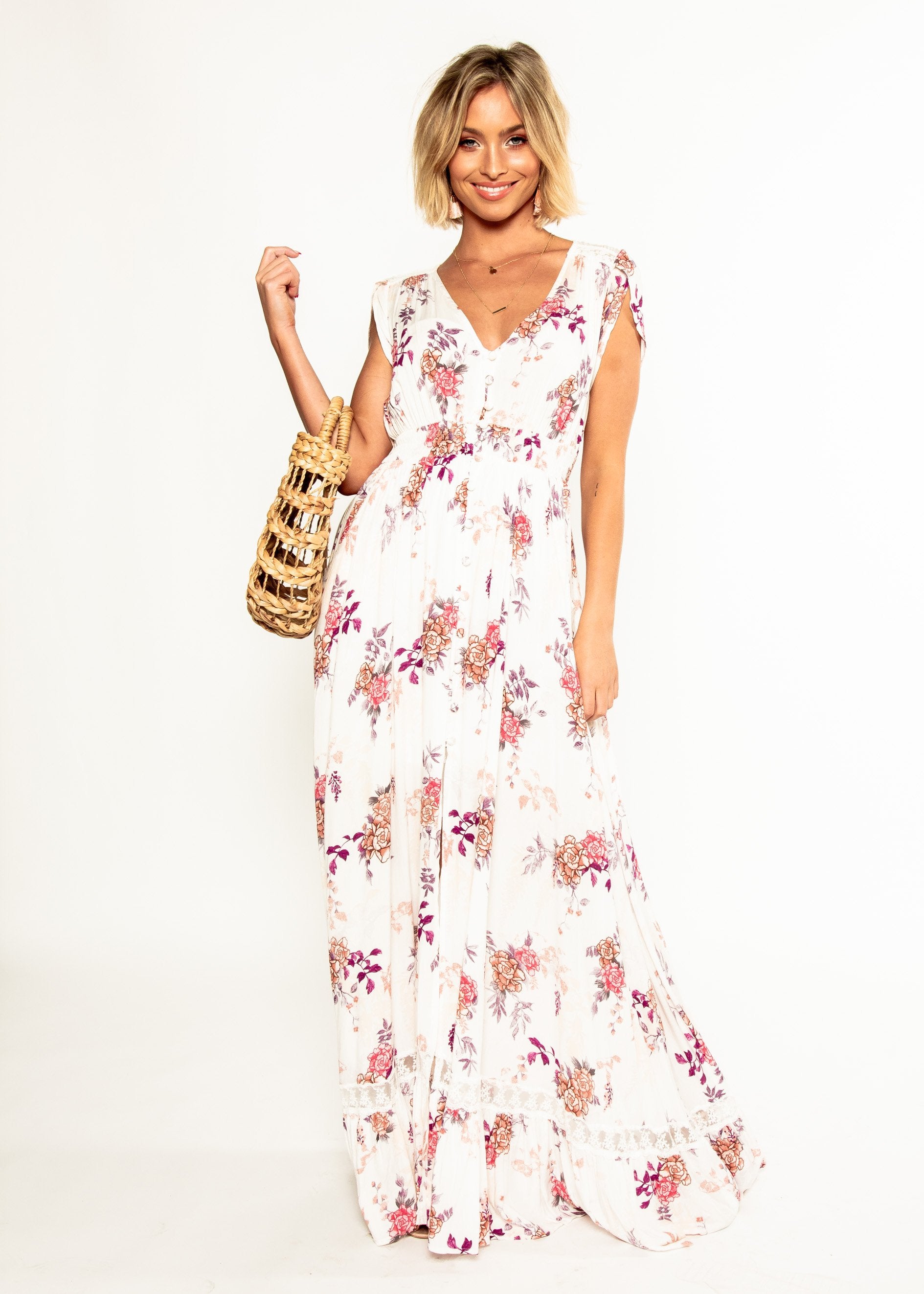 Sweet Feeling Maxi Dress - Floral Bliss