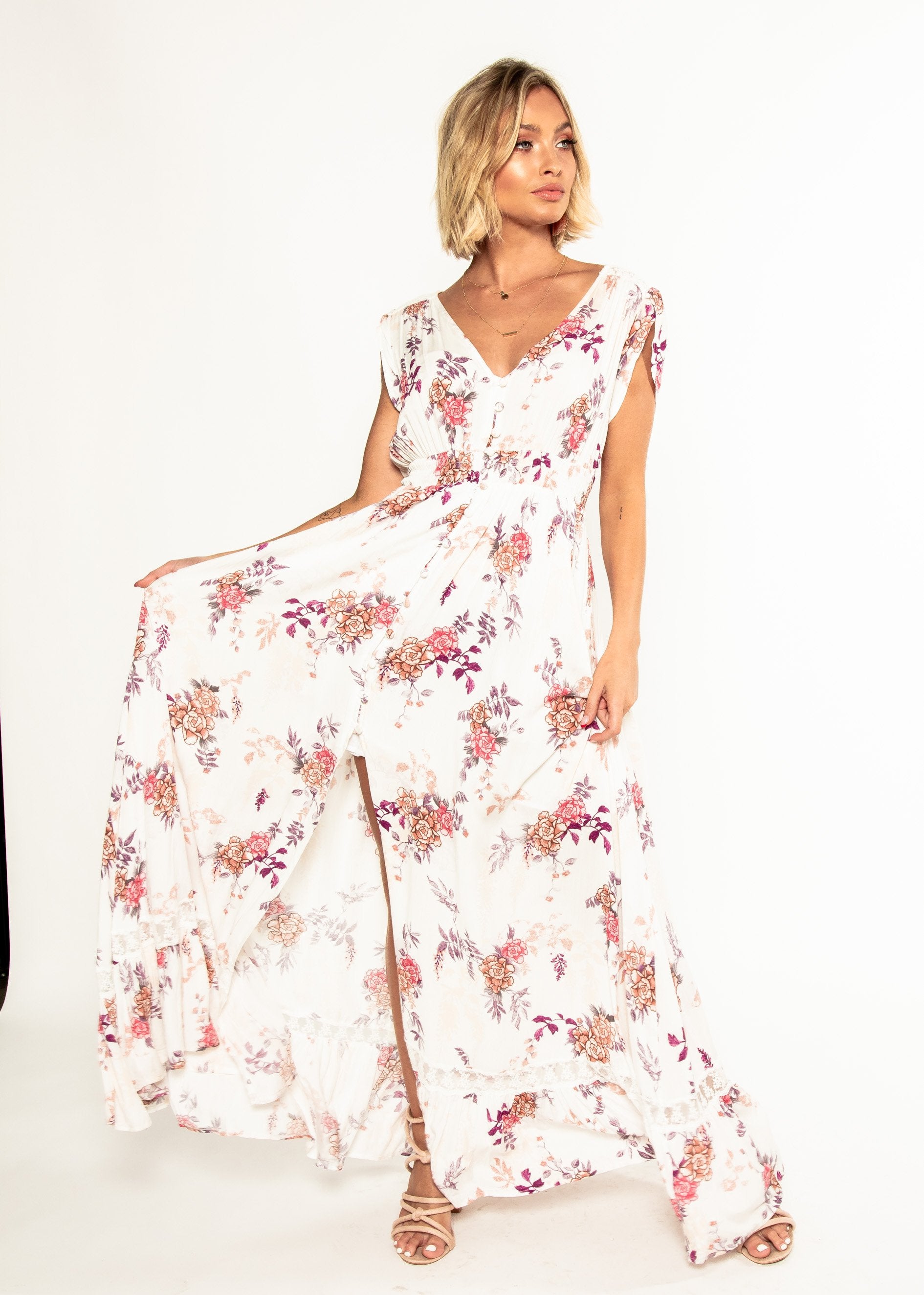 Sweet Feeling Maxi Dress - Floral Bliss