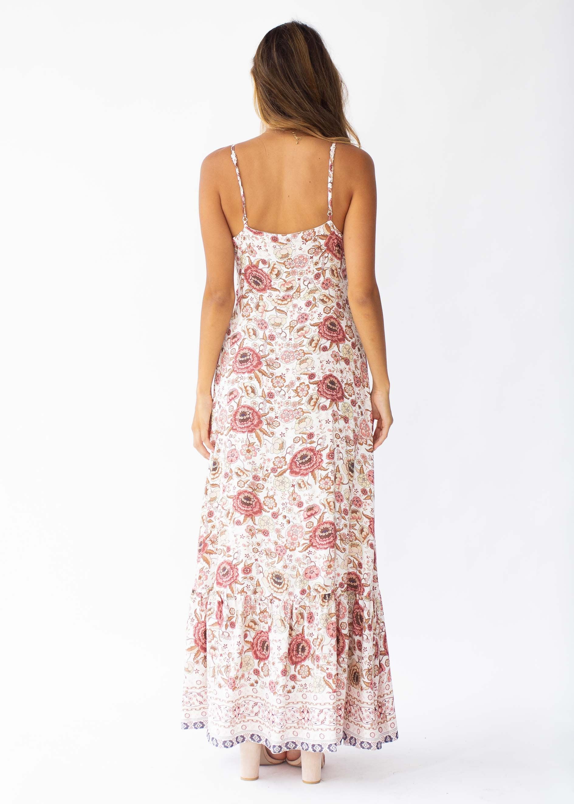 Way Down Maxi Dress - Vintage Rose