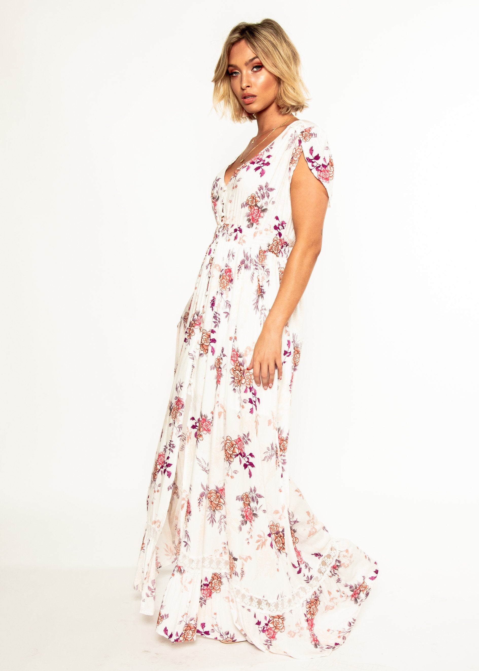Sweet Feeling Maxi Dress - Floral Bliss