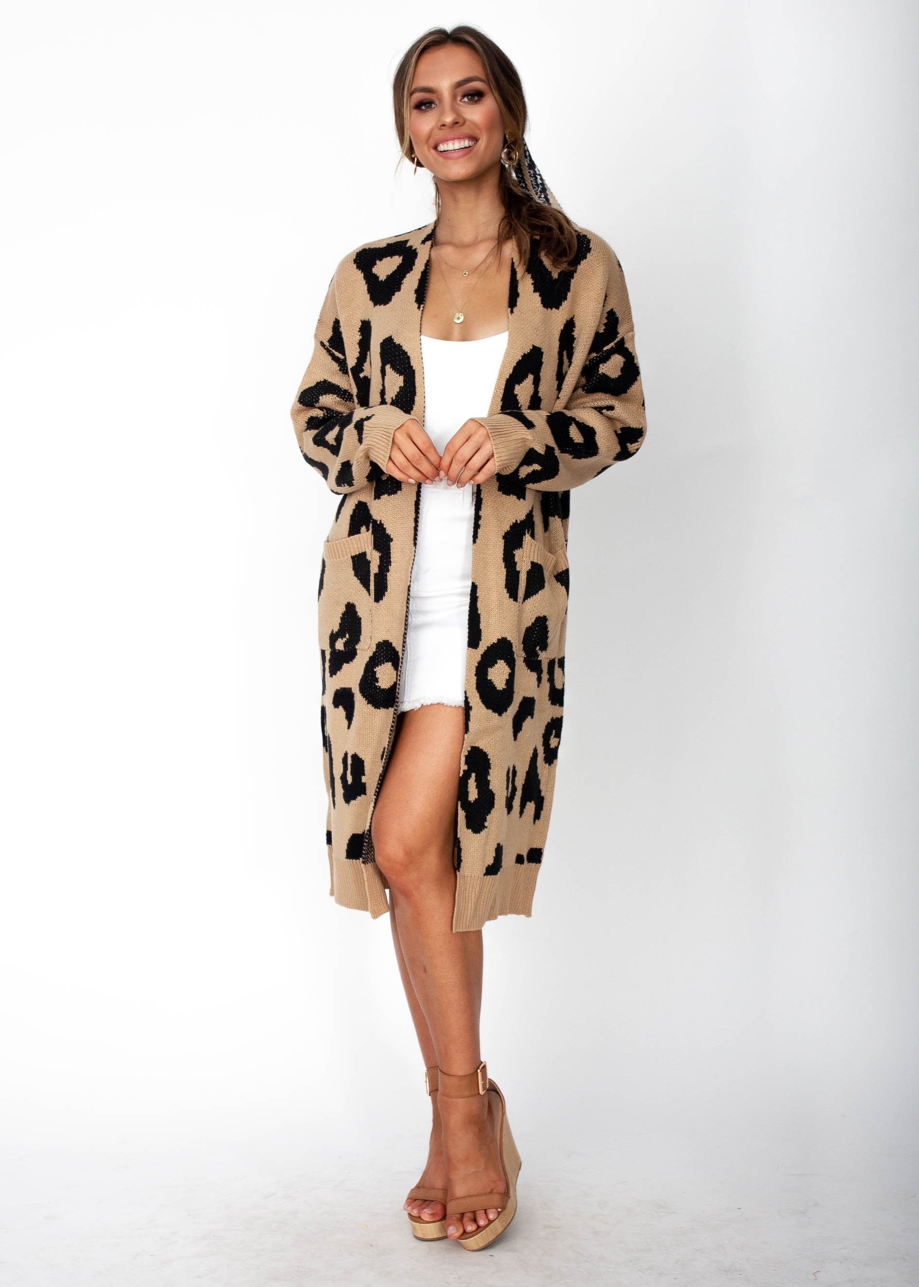 Only A Moment Cardi - Mocha Leopard