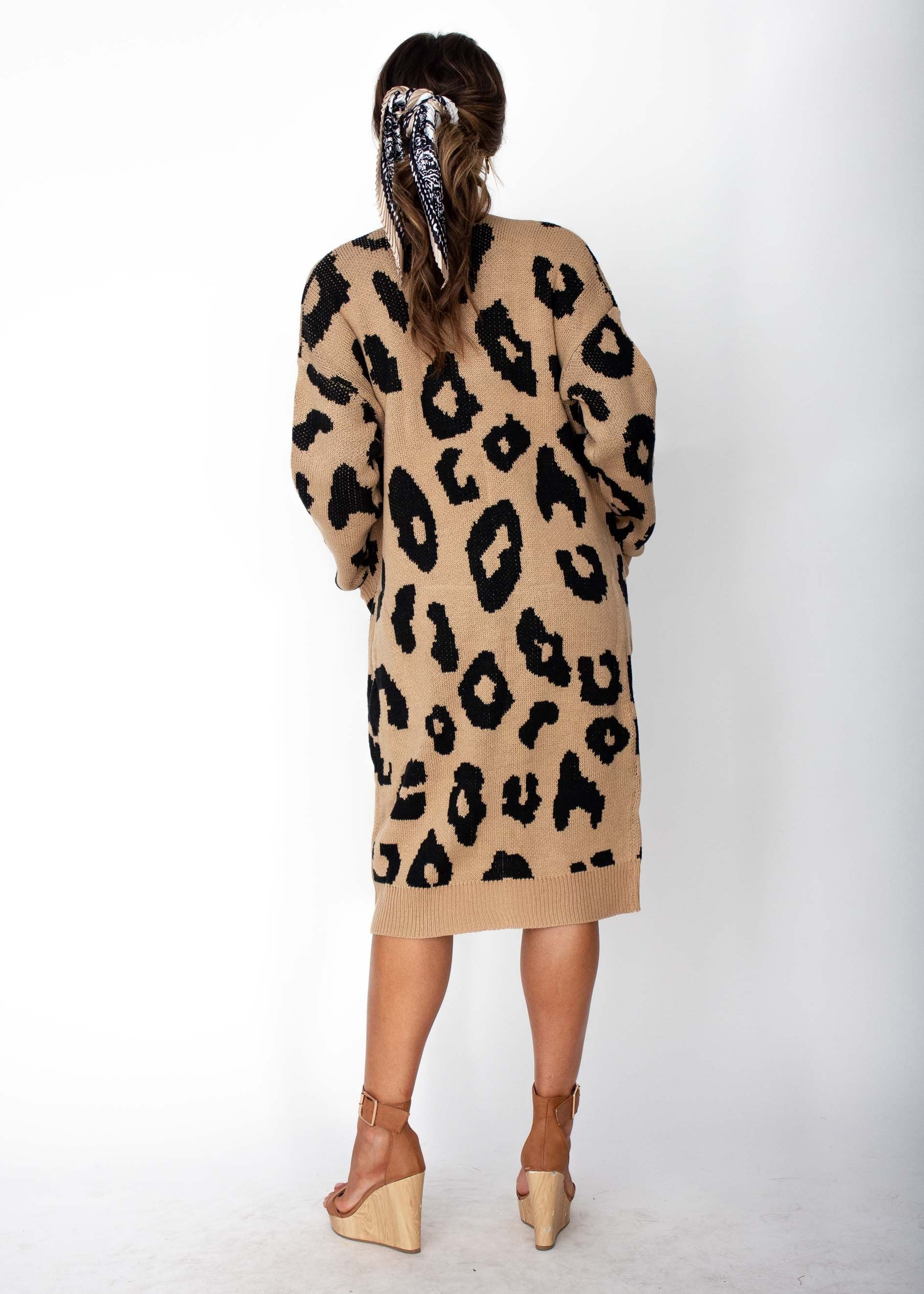 Only A Moment Cardi - Mocha Leopard
