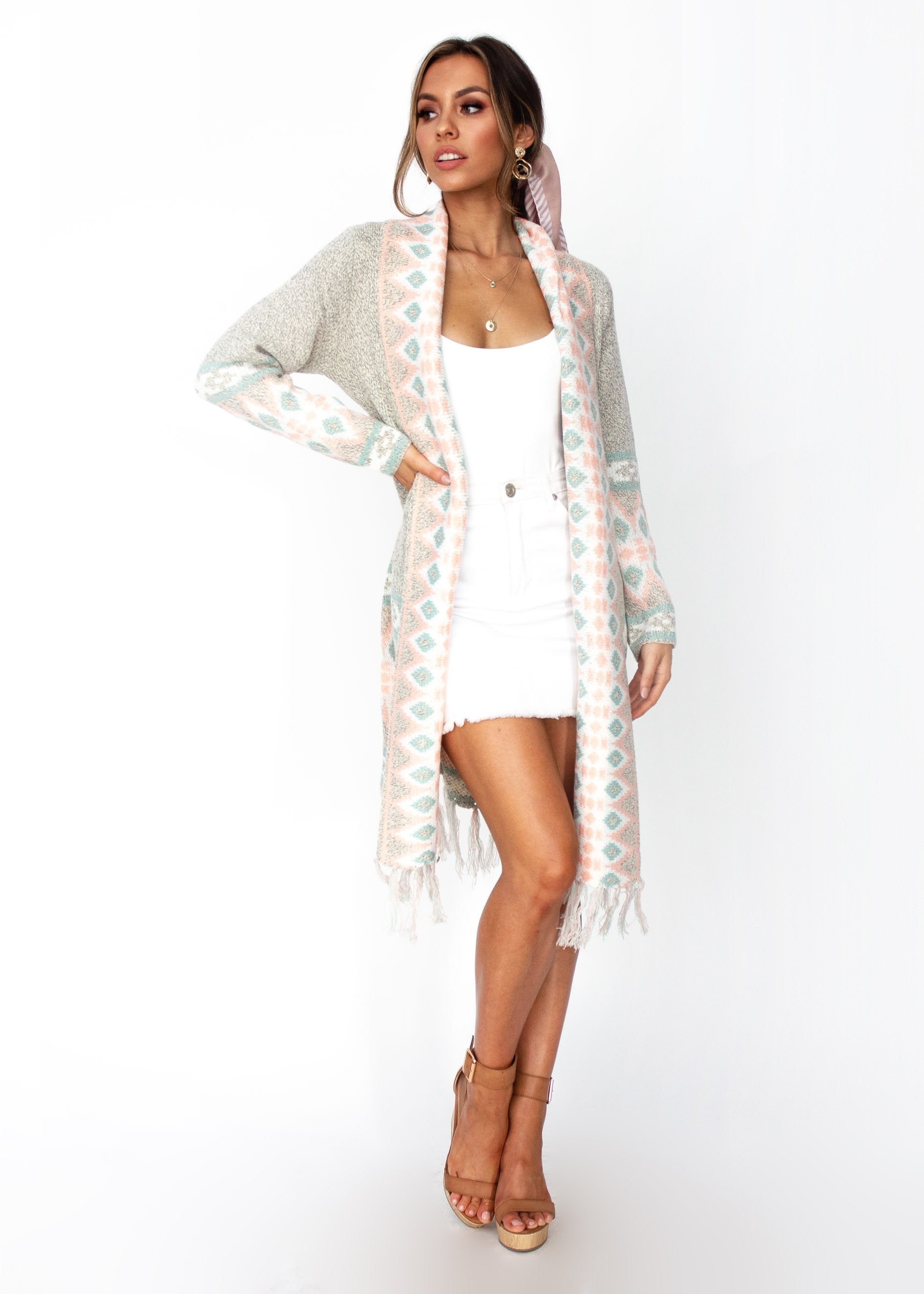 Atmosphere Cardigan - Grey Marle