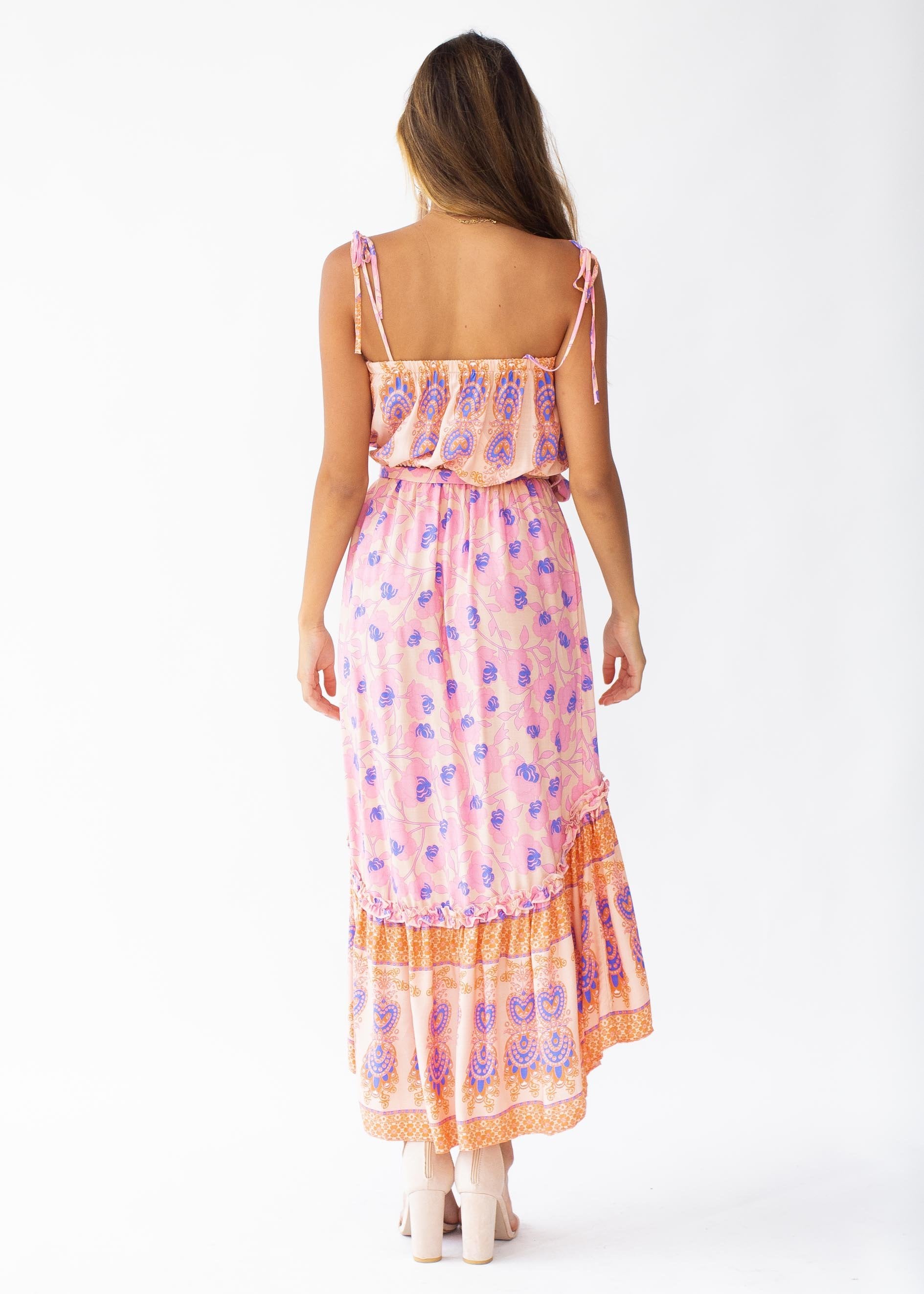 Nathalia Hi-Lo Midi Dress - Malibu