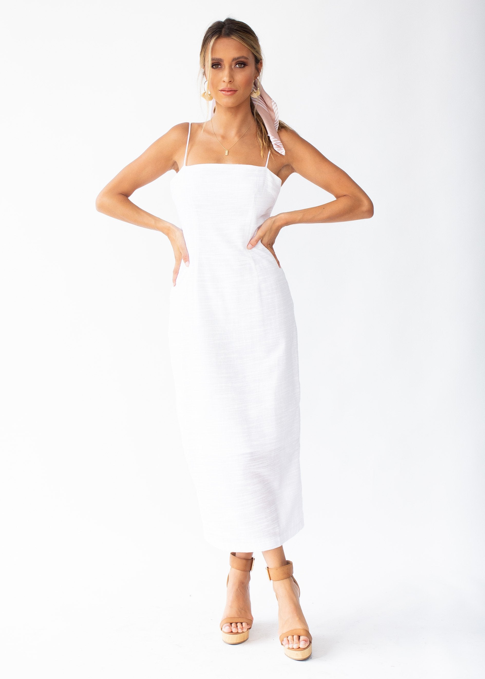 Bound To You Midi Dress - White