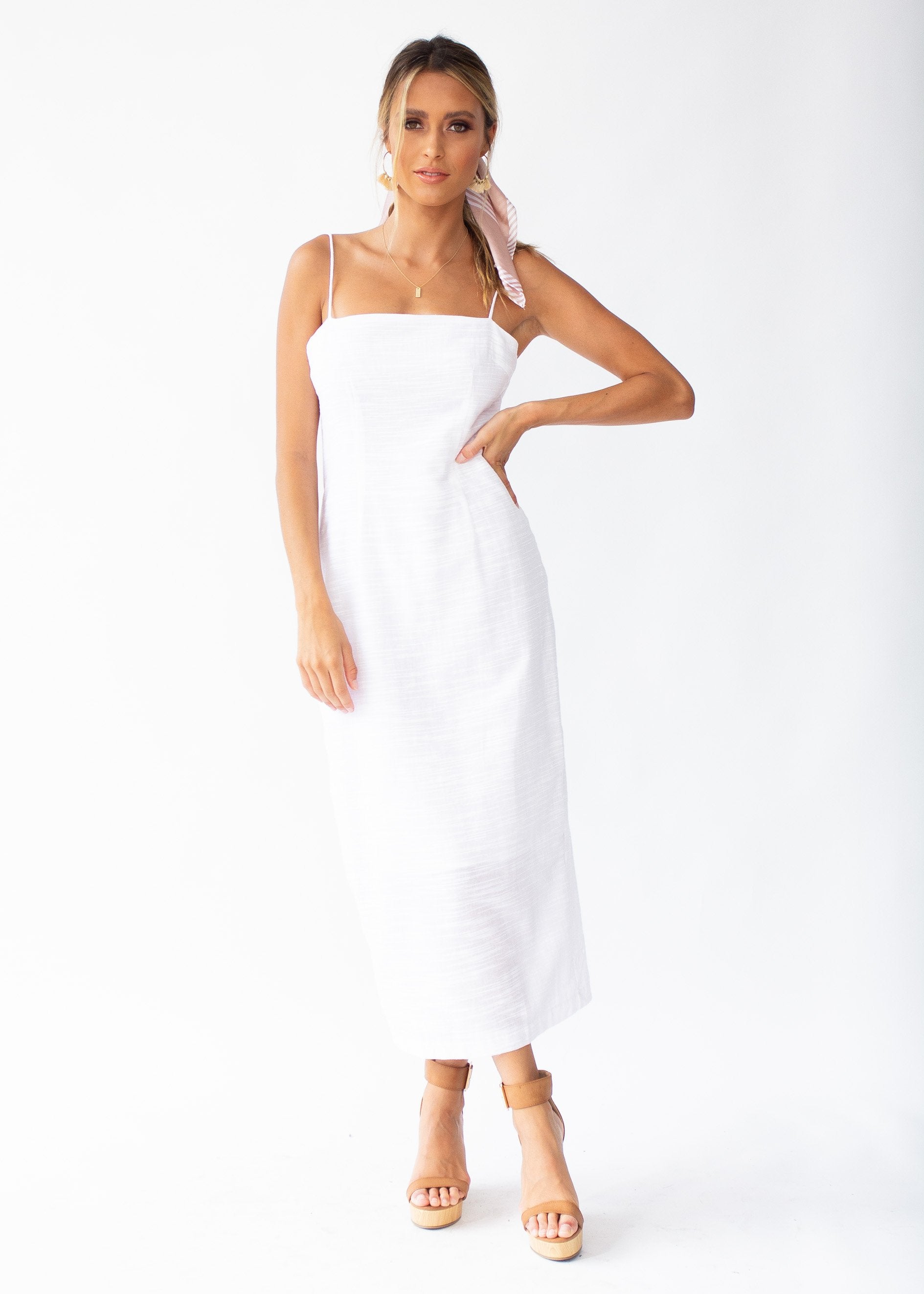 Bound To You Midi Dress - White
