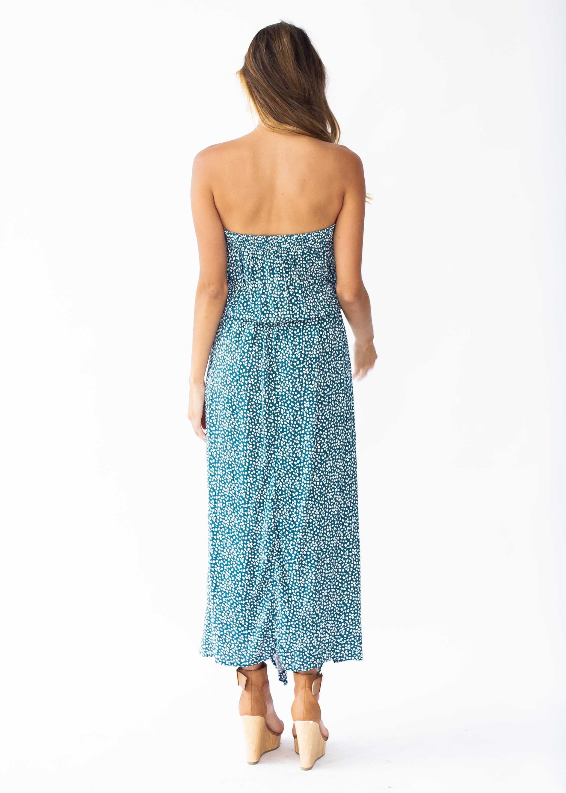 New Freedom Strapless Maxi Dress - Emerald