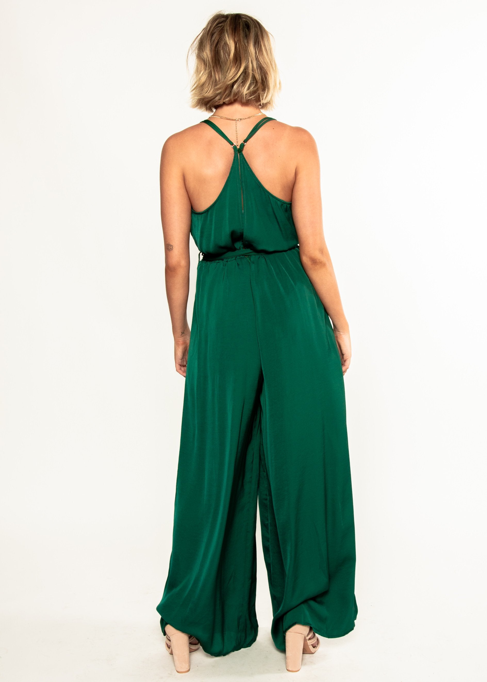 Losing Sight Pantsuit - Forest Green